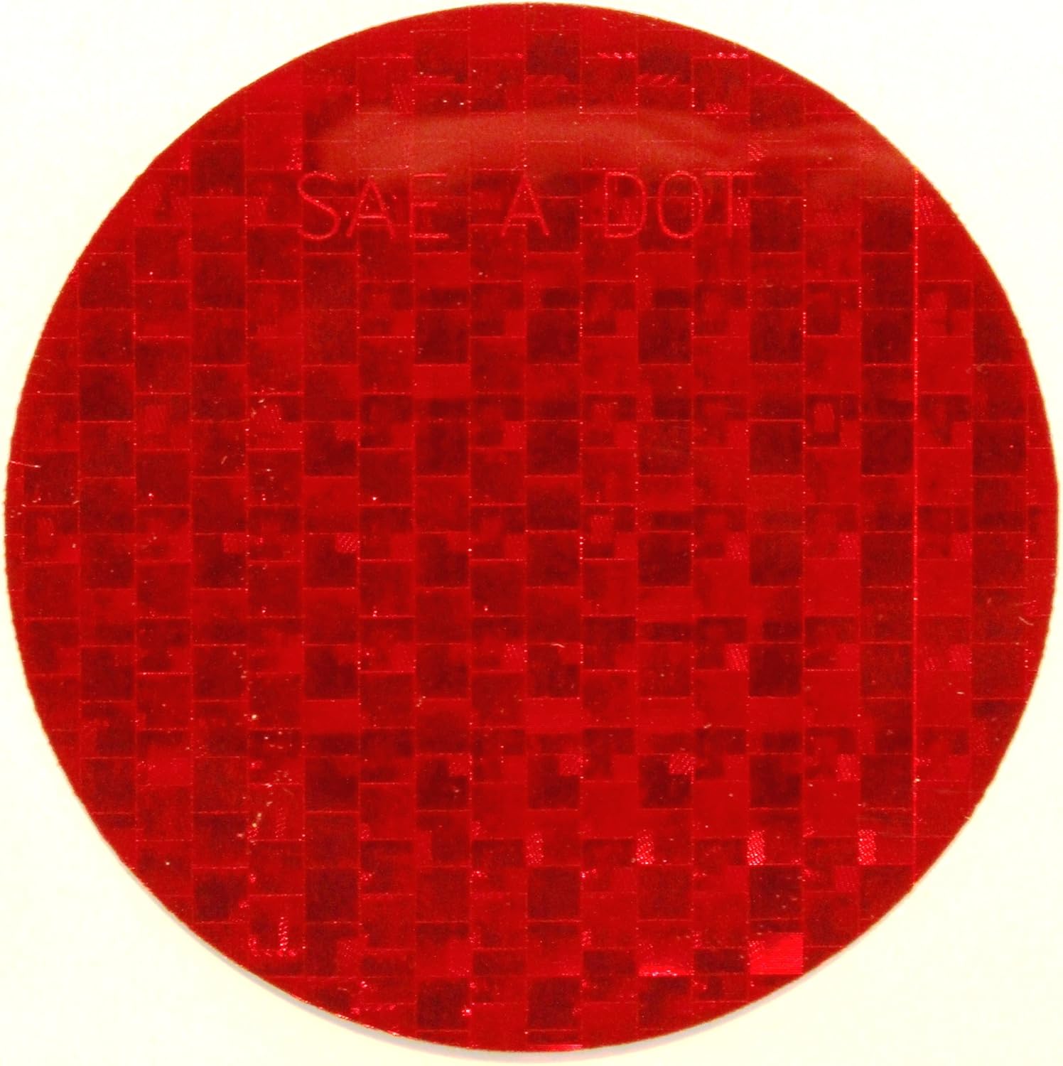 INCOM Manufacturing Reflex Reflective Stick-On Reflectors, DOT SAE High Visibility, Easy to Install, Red, Circle, 3 inch diameter, 50 per roll, RR350RD