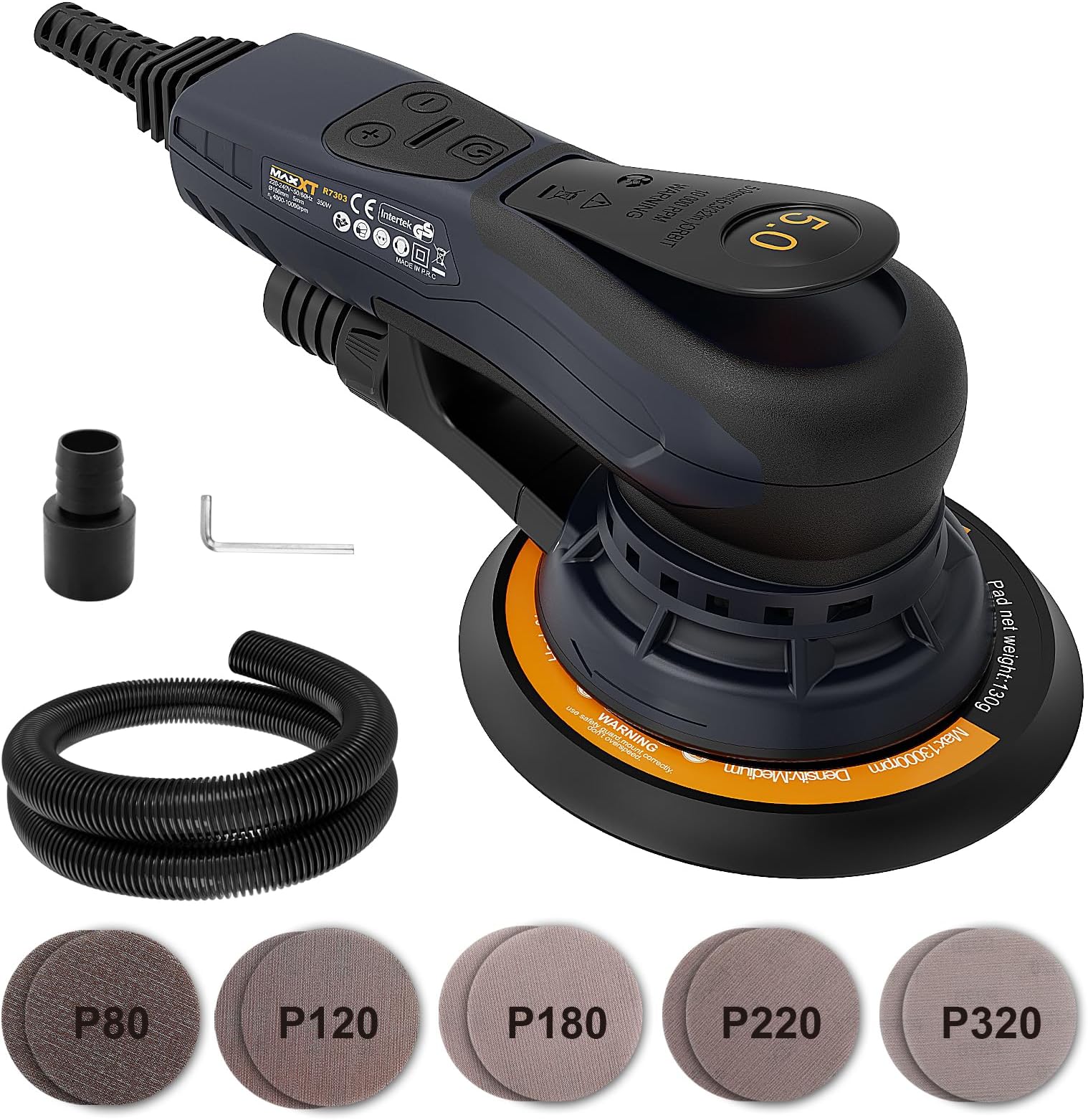 MAXXT Random Orbital Sander Brushless 350W 3A MultiFunction Variable Speed Electric Corded