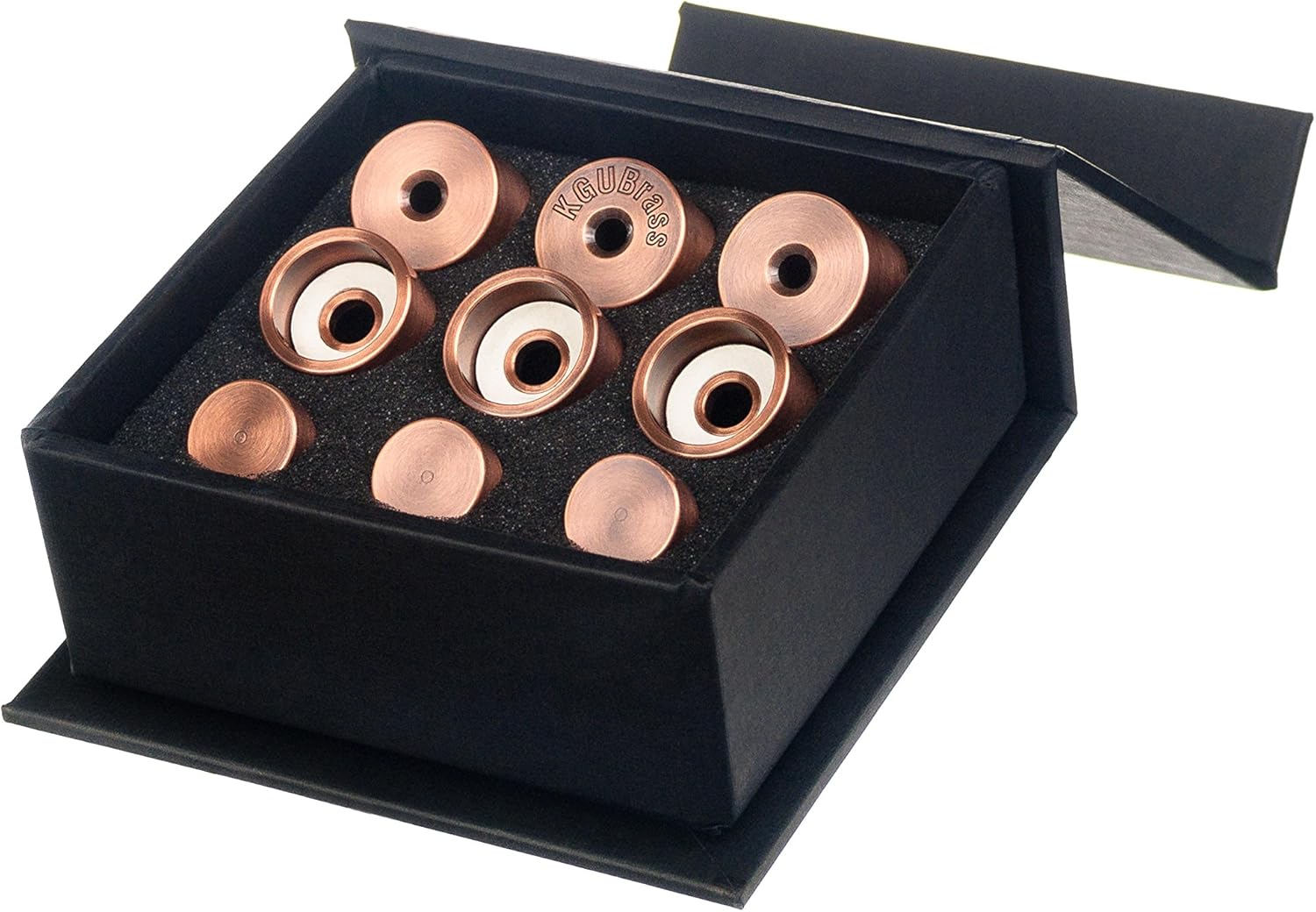 Trumpet Trim Kit for improving the sound. For all Bach Stradivarius Trumpet. Custom made KGUBrass (MEDIUM, Brushed Silver Plated)