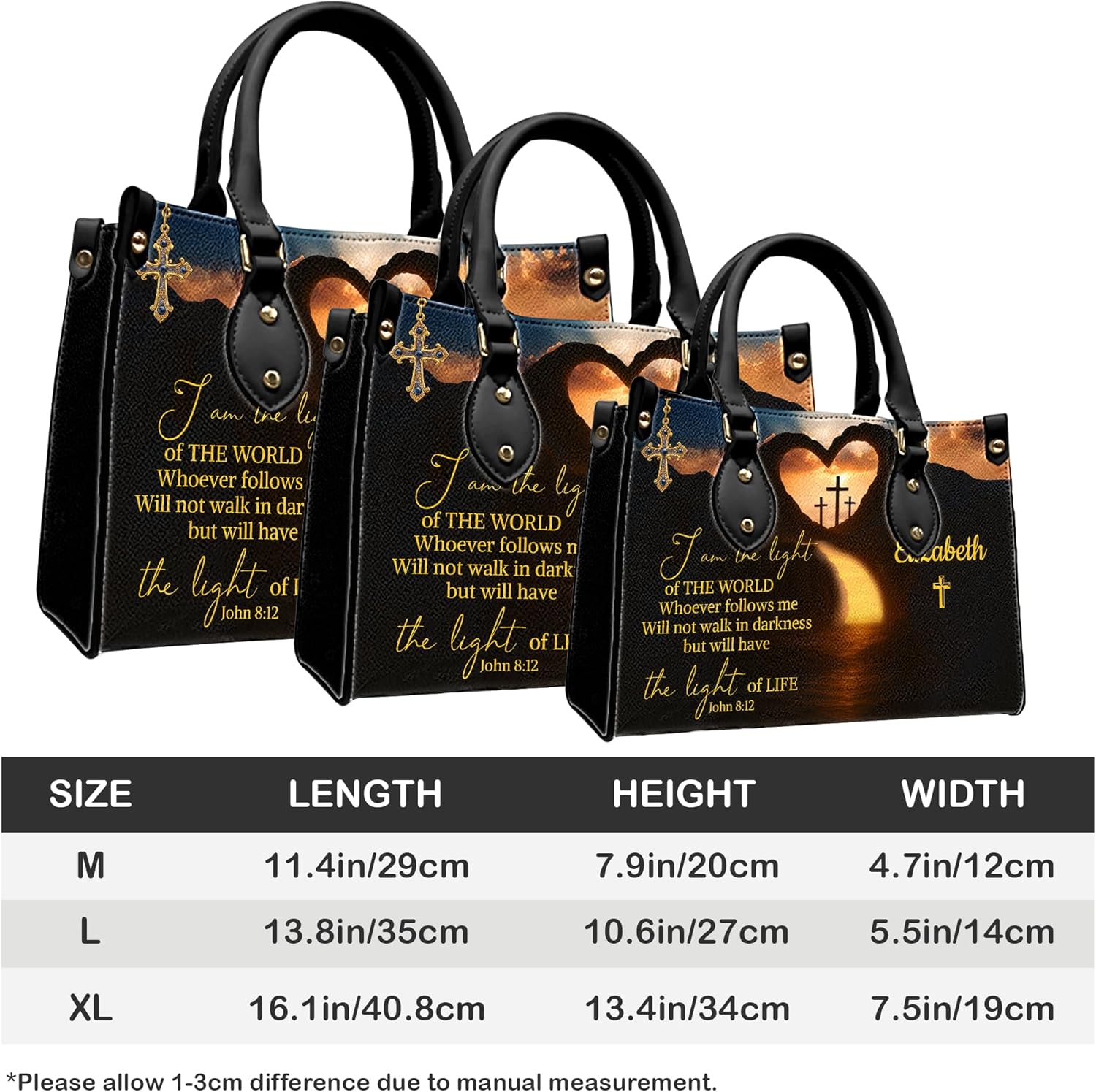 Personalized Christian Leather Handbag For Women, Bible Purse, Religious Bags Christian Gift For Women Her, Jesus Bag - Image 6