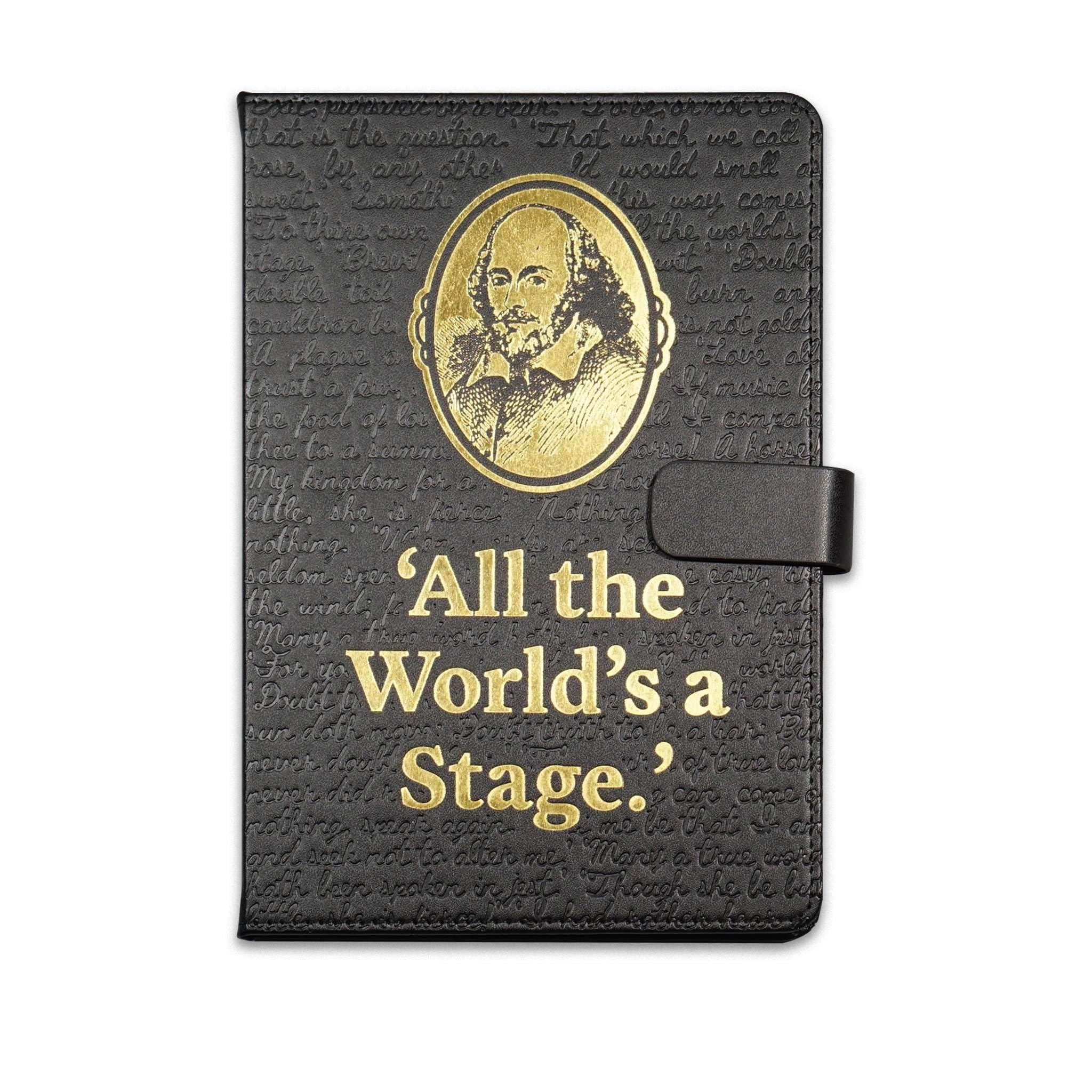 Half Moon Bay A5 Notebook PU Cover - Shakespeare (World's a Stage)