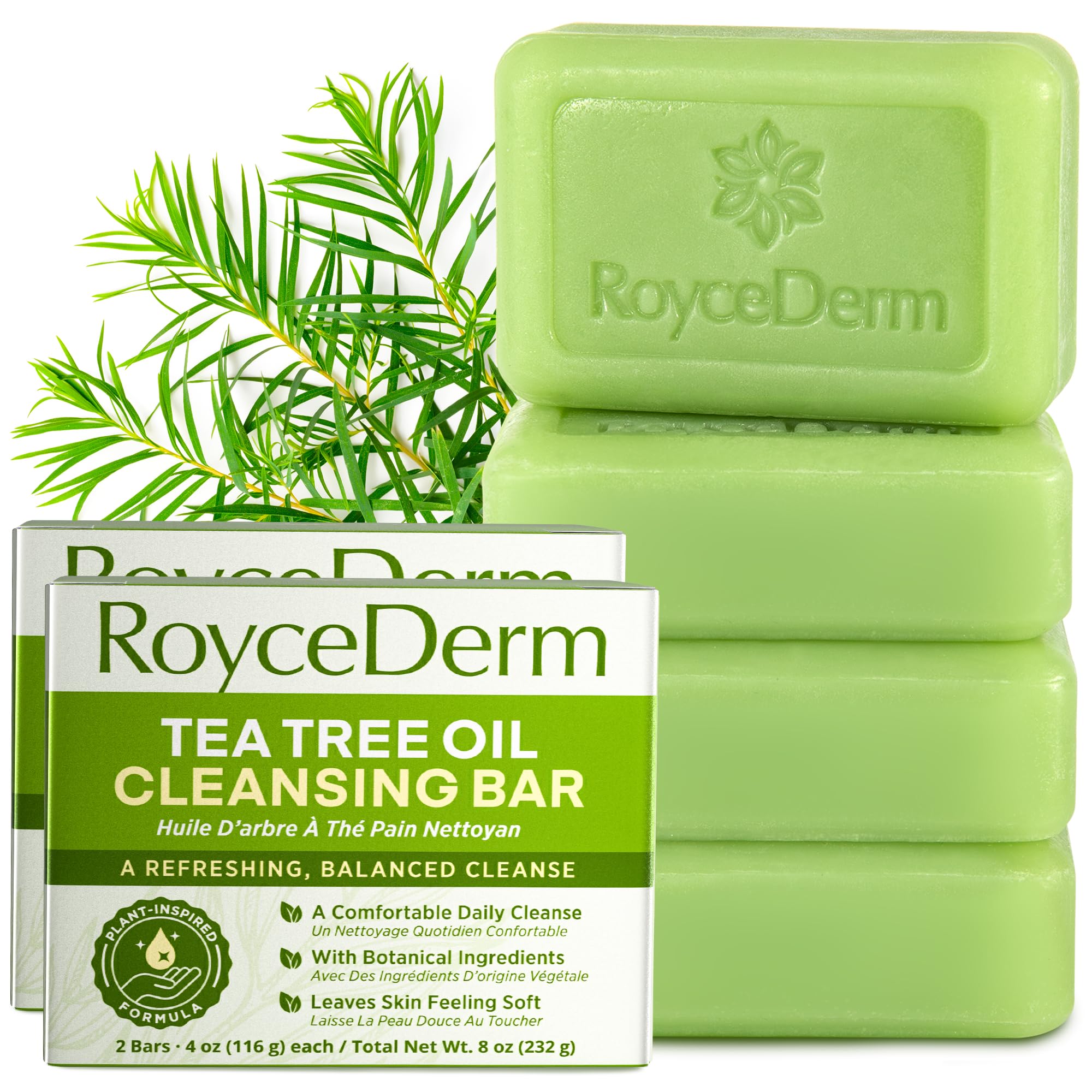 RoyceDerm Tea tree oil soap - 4 Bars