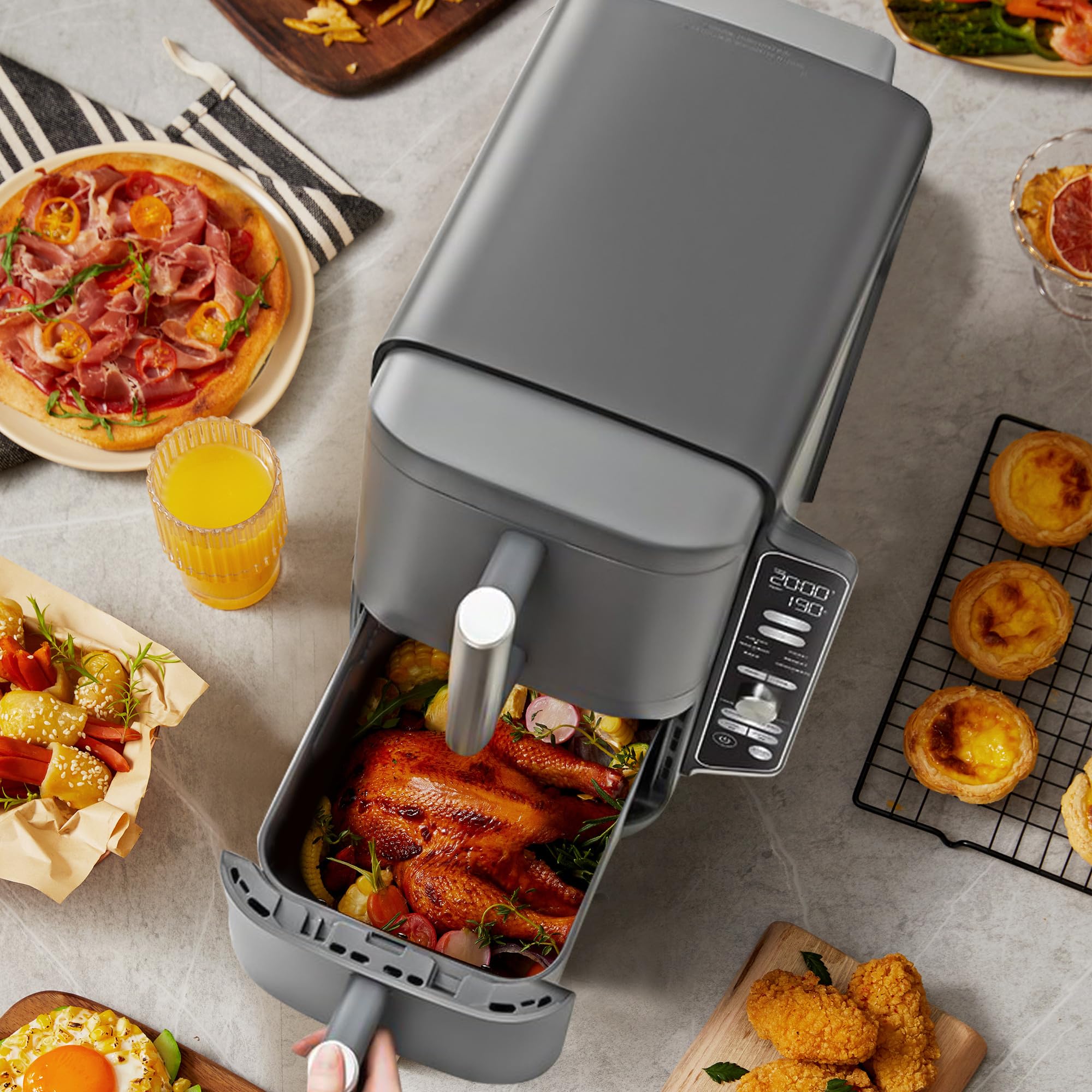 2 Pièces Moule Air Fryer, Pour Ninja Double Stack SL400EU