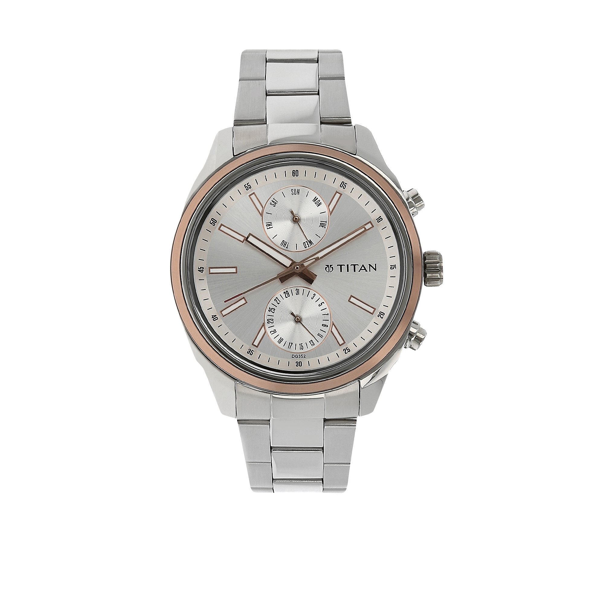 Titan Workwear Quartz Multifunction Silver Dial Stainless Steel Strap Watch for Men-NS1733KM02 (B01LZE3Y2F) Amazon Price History, Amazon Price Tracker