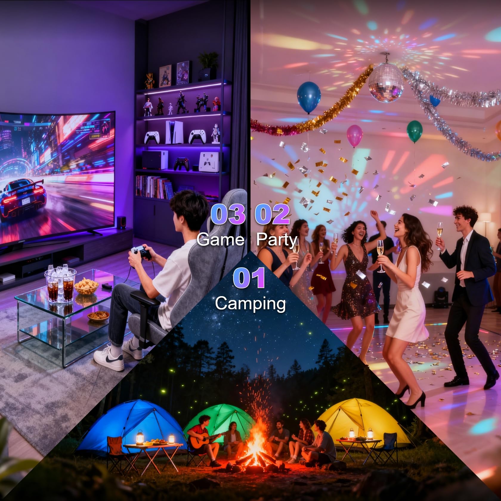 USB-C Wiederaufladbare Glühbirne E27, 12 RGB 3 Farben Glühbirne mit Fernbedienung Aufladbar, 7W glühbirne E27 Dimmbar, Timing-funktion, Notlicht Mit Magnetische für Camping Party Zimmer, 2 Stück