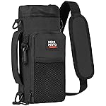 KEMIMOTO Water Bottle Holder Bag, Water Bottle Carrier with Adjustable Shoulder Strap, Water Bottle Pouch Holder for Hiking, Camping, Fishing, Compatible with YETI STANLEY SLM 32 oz, 40 oz, 64 oz