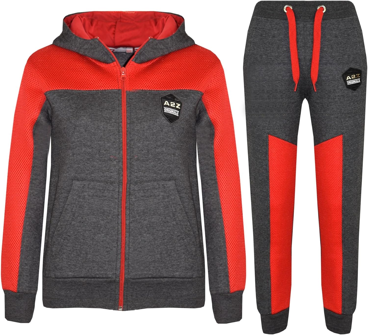 Kids Tracksuit Designer's Girls Boys Zipped Top & Bottom Jogging Suit 7-13 Years