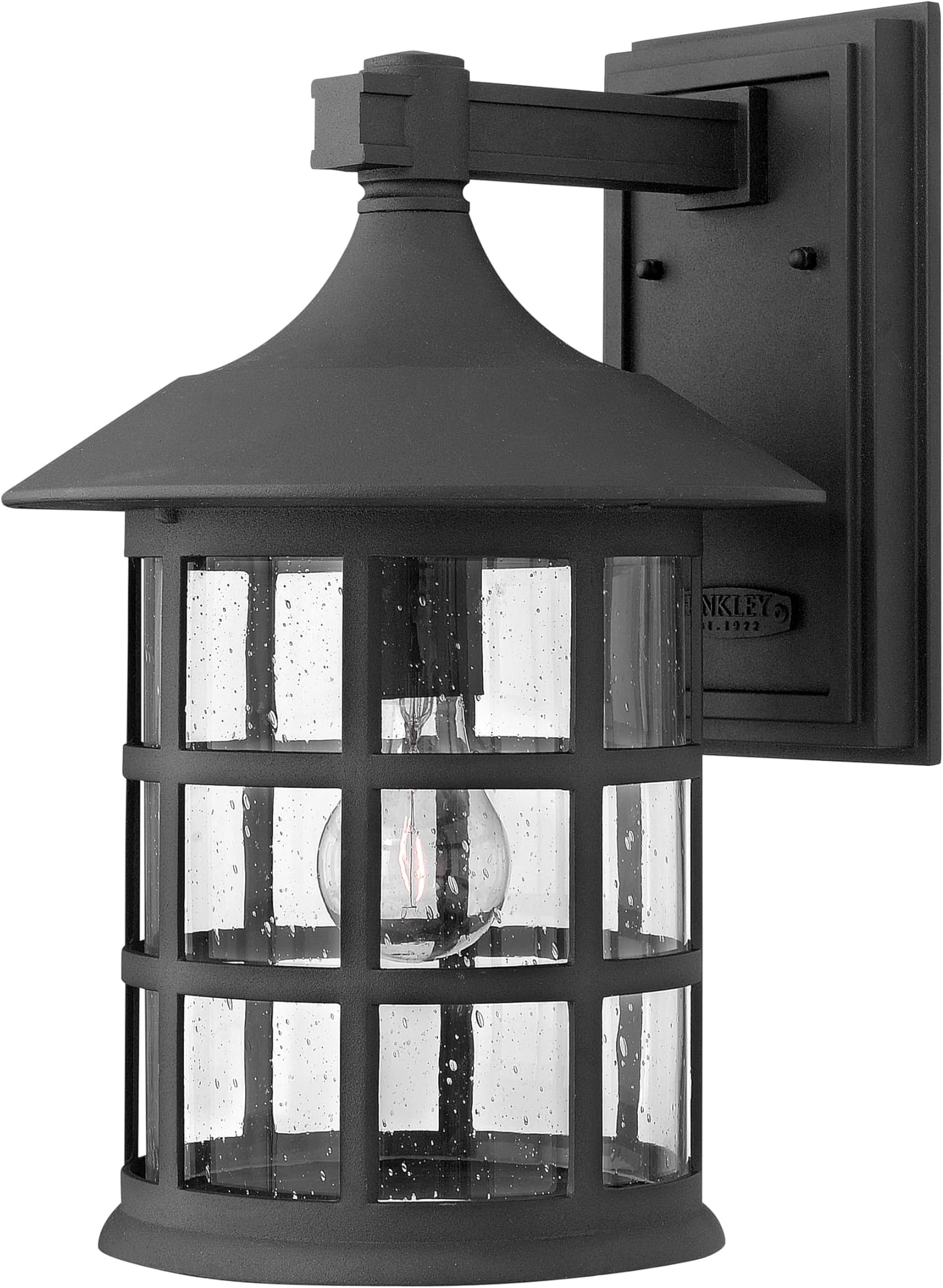 Freeport One Light Large Outdoor Wall Mount Lantern, Black