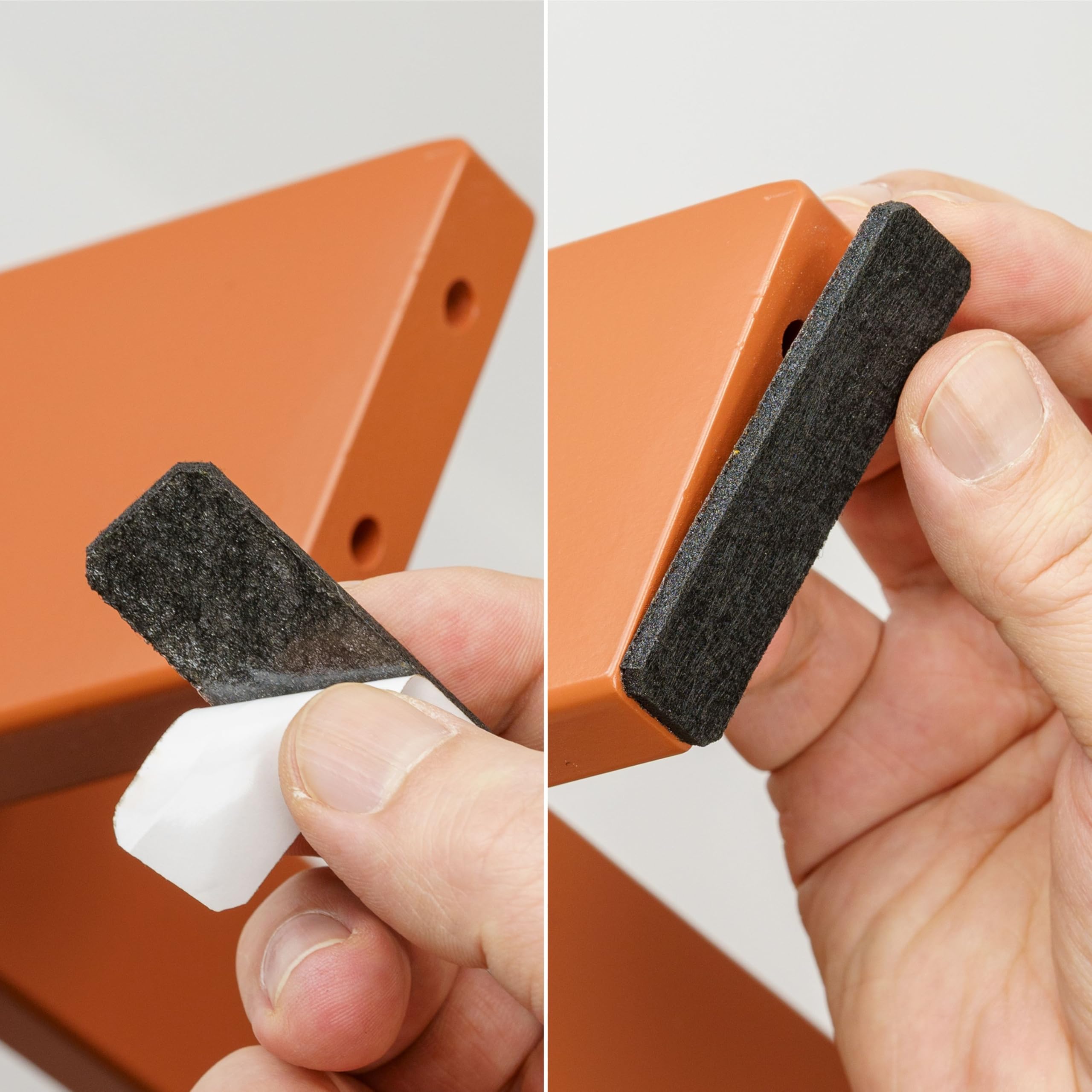 Scivolo in feltro per seggiolone, 1 Set, compatibile con seggiolone HAUCK ALPHA+ e BETA+ con rotelle, in Nero, da incollare, protezione autoadesiva per pavimento sedia per bambini