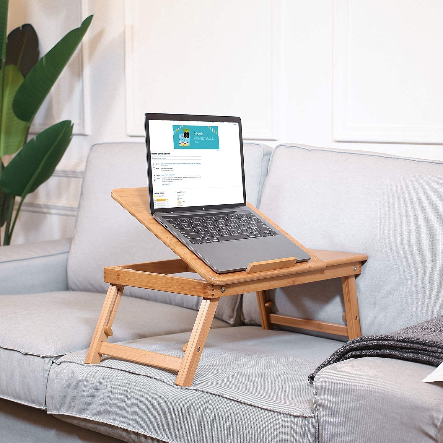 Kixre Bamboo Portable Computer Table Laptop Stand Foldable Portable Adjustable Notebook Table Folding Computer Desk Bed Tray Laptop Desk Stand for Books documents Breakfast in Bed (B09F6RZ1T4) Amazon Price History, Amazon Price Tracker