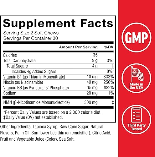 Miniatura 7 de Force Factor NMN Longevidad y antienvejecimiento, mononucleótido de nicotinamida, NAD +, apoyo a la salud celular, reparación celular, metabolismo