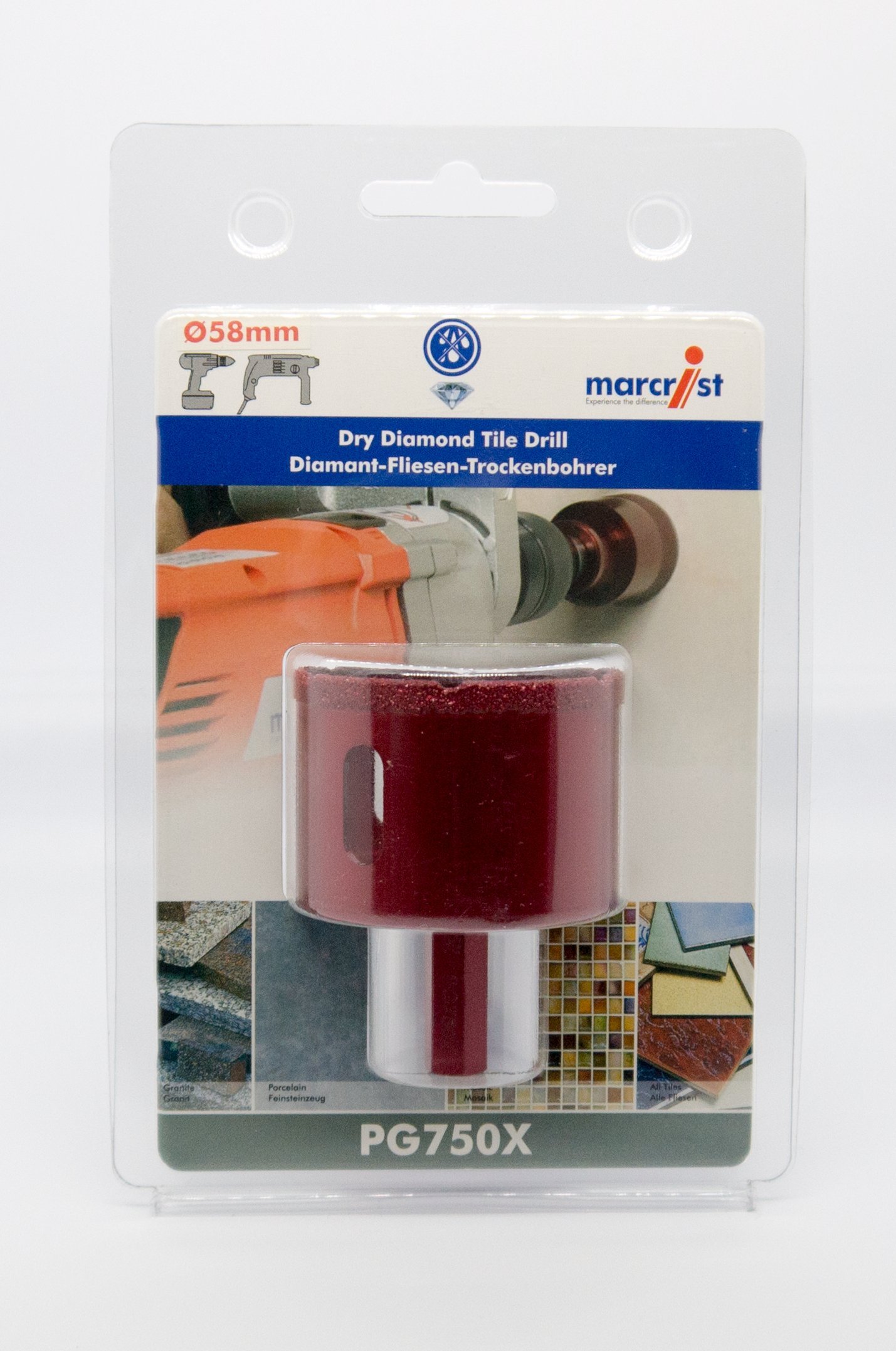Marcrist - Utensile per forare piastrelle a secco, 490102058