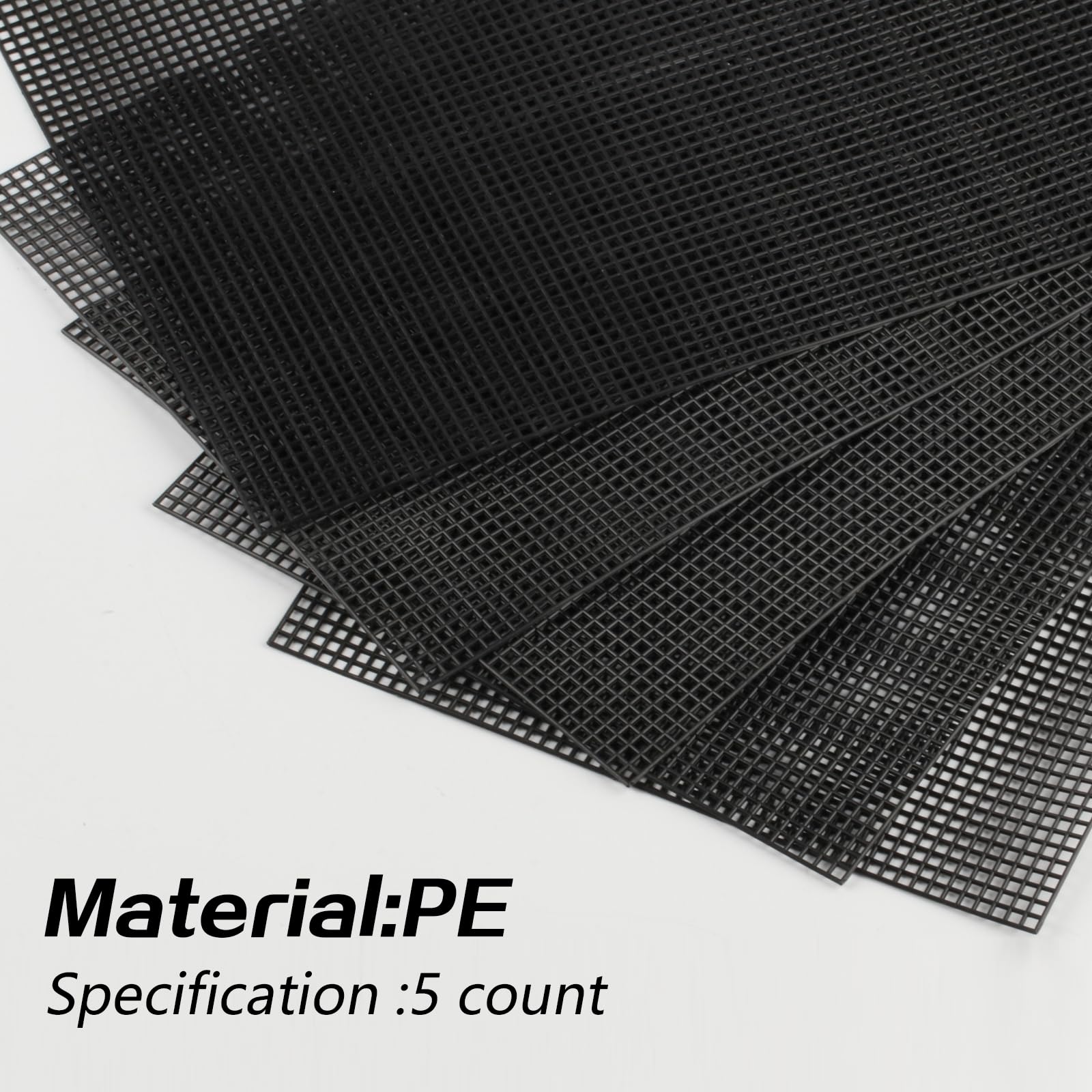 6 Stück Plastic Canvas - 10 CT Kunststoffgitter 333x260mm