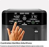 Vista 7 de Chefman Freidora de Aire de Doble Canasta de 6 Cuartos - Pantalla Táctil Digital, Smart Sync Finish, Hi-Fry, Apagado Automático, 2 Canastas de Freír