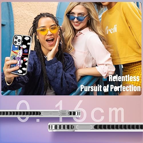 Miniatura 6 de Coralogo Funda para iPhone 13 Pro Max diseño de astronauta con diseño de dibujos animados lindos del espacio exterior para hombres diseño genial