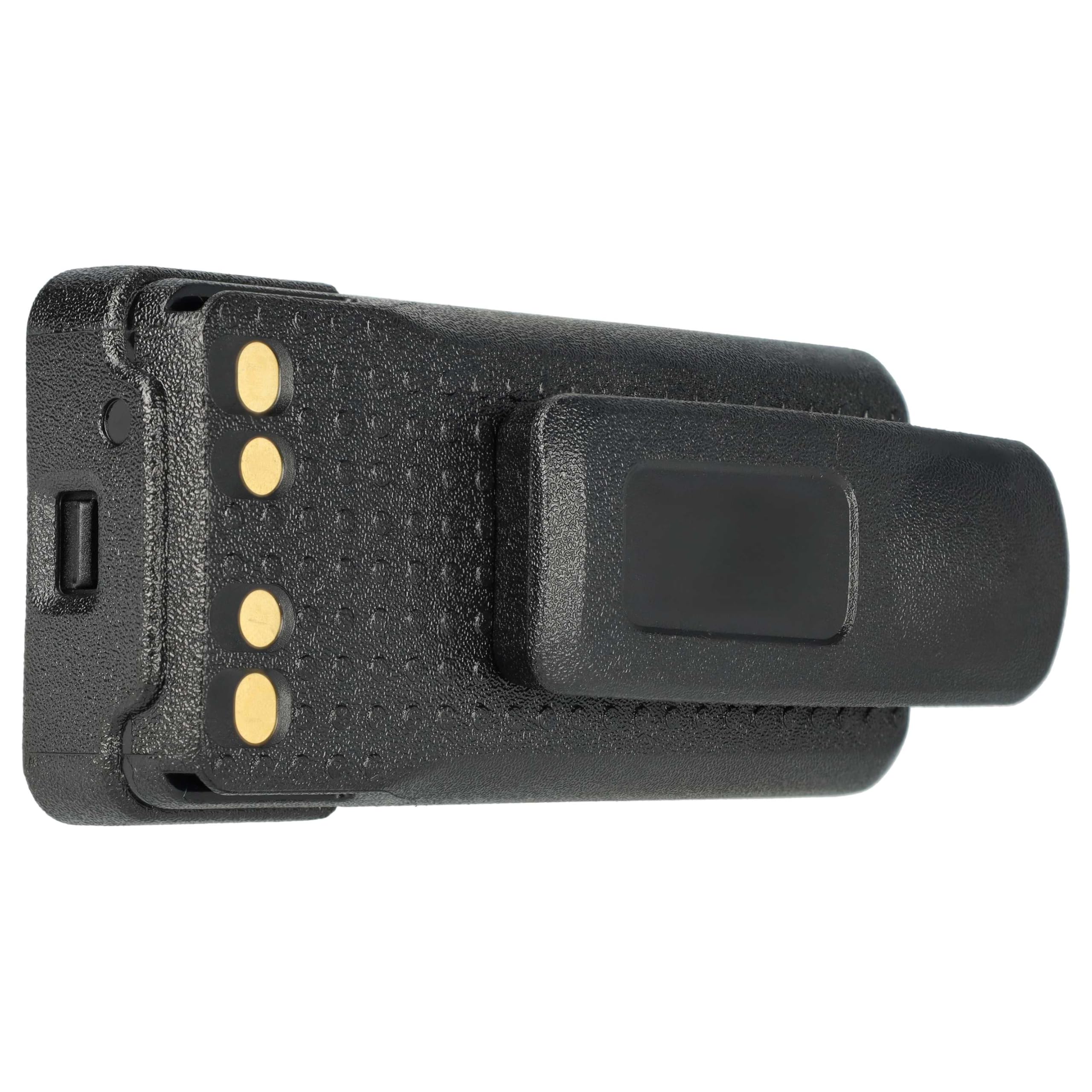 vhbw batteria compatibile con Motorola DP2400, DP2600, DP2000, DP4400E radio (2600mAh, 7,4V, Li-Ion) + clip