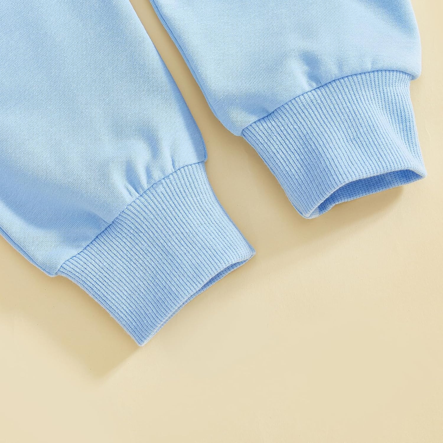 Kupretty Toddler Baby Girl Boy Easter Outfit Bunny Embroidery Crew Neck Sweatshirt + Solid Pants Set 6 12 18 24 Months 1T 2T - Image 6