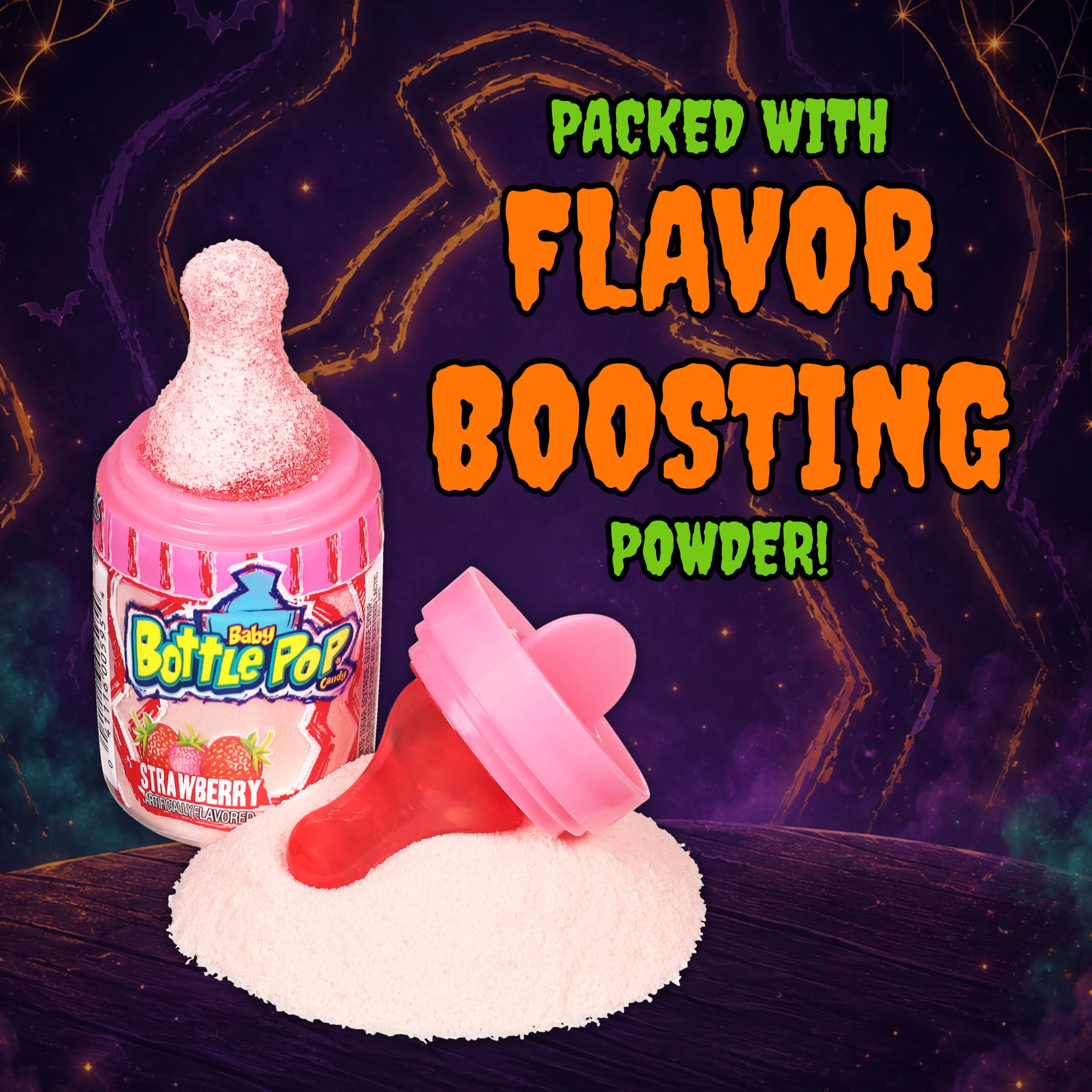 Baby Bottle Pop Back to School Bulk Variety Party Pack – 10 Stück einzeln verpackte Lutscher mit Puderzucker-Dip in verschiedenen fruchtigen Geschmacksrichtungen – lustige Süßigkeiten/Zubehör für