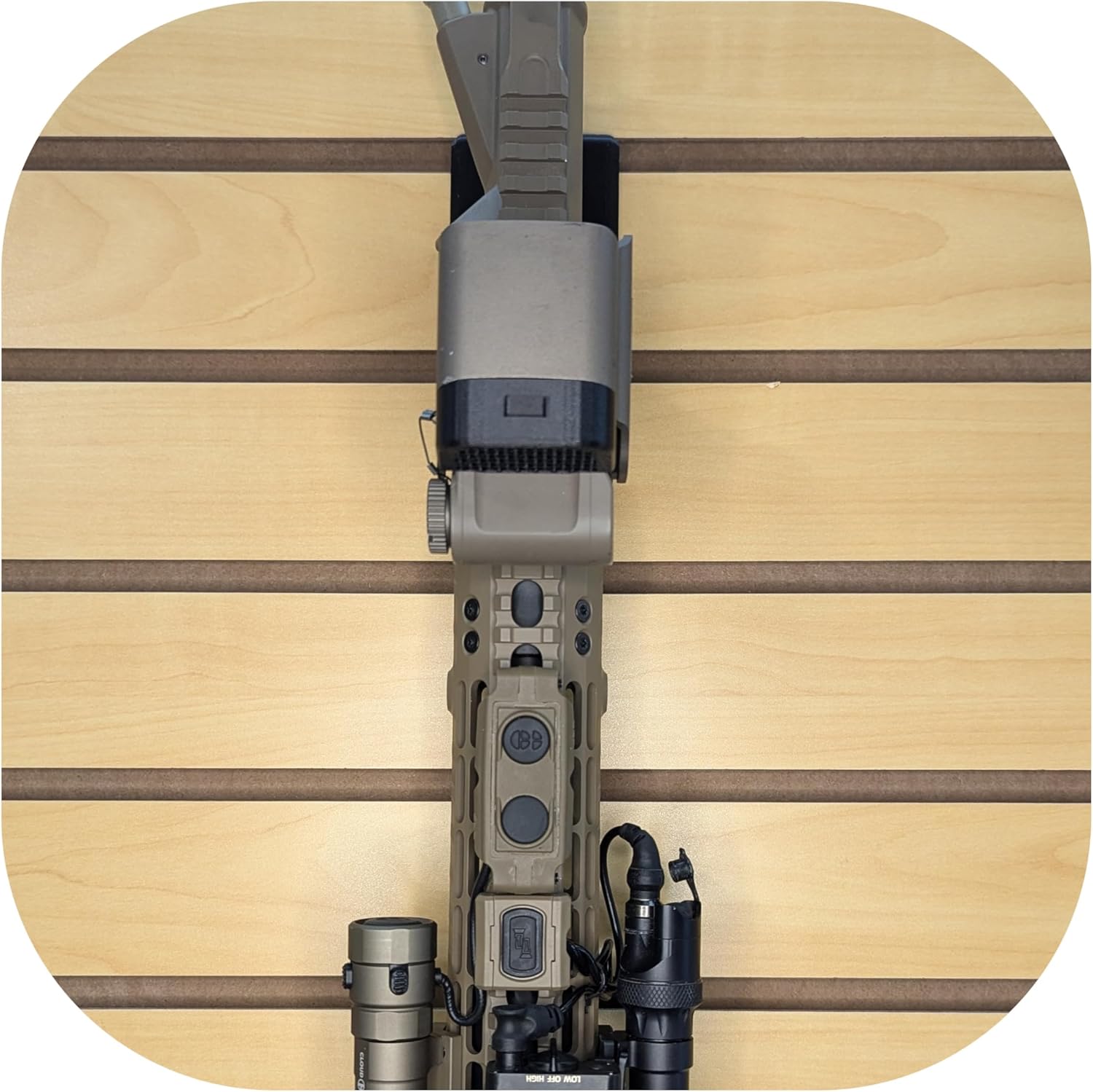 Hammy3DPrints Mount for AR 223/556 / 300 Upper Receiver Vertical - Slatwall | Rifle Holder Storage Rack