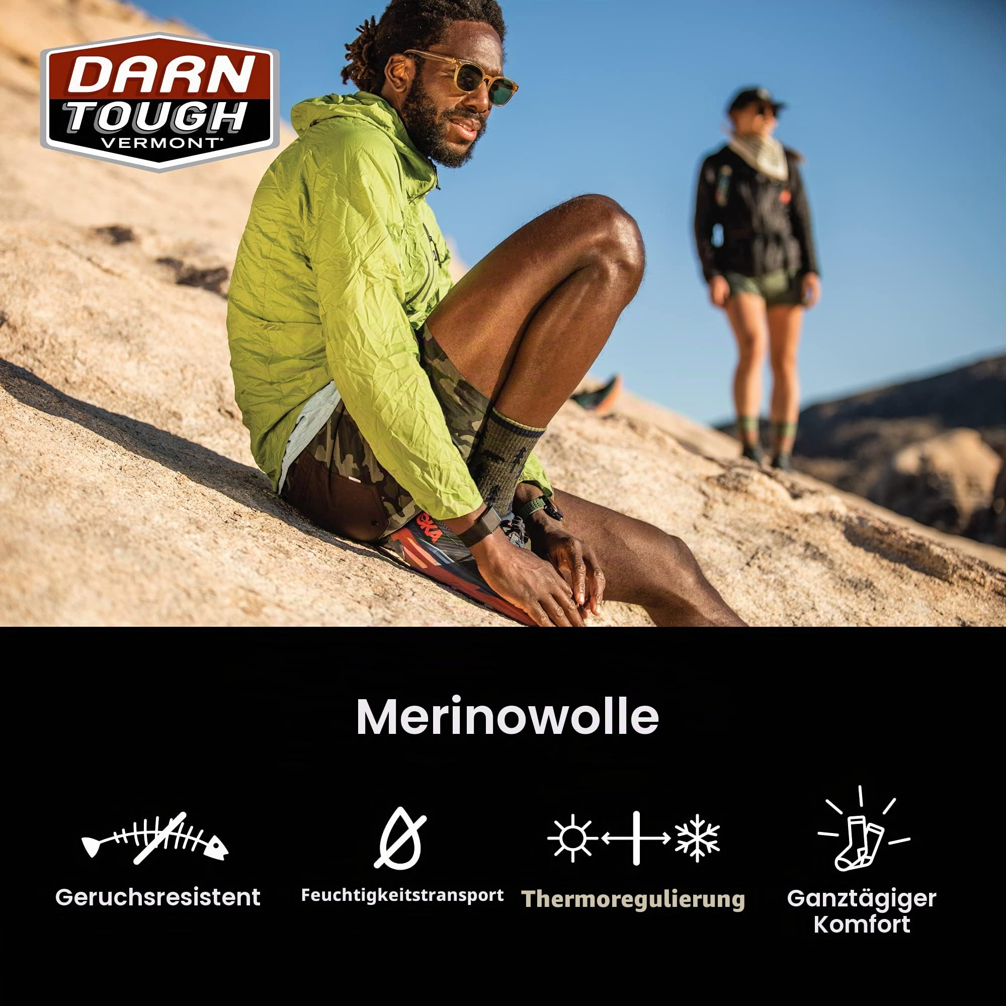 Darn Tough Herren Mountaineering Over The Calf Extra Cushion Socks Modern (1er Pack)