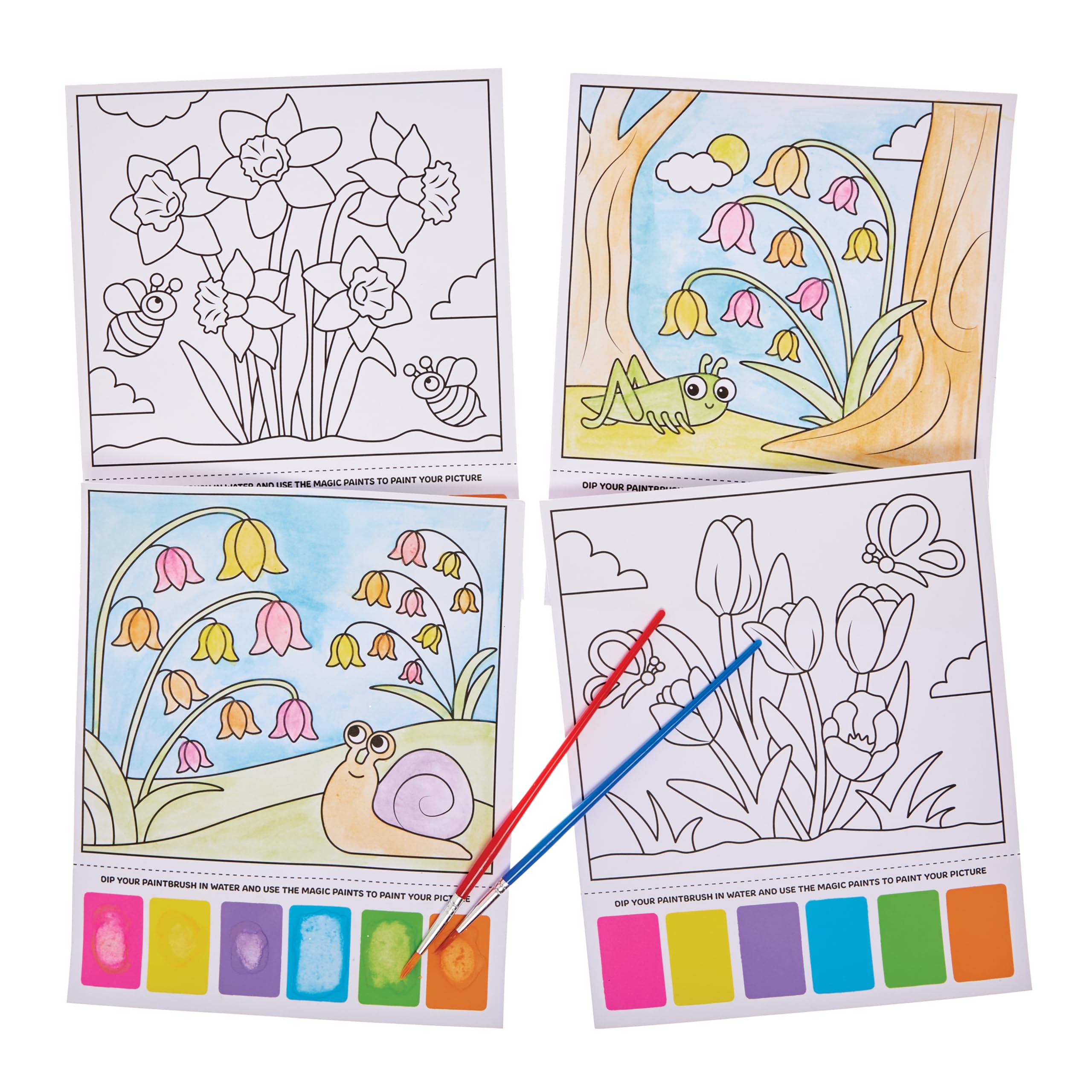 Baker Ross FX950 Kit albero di fiori di primavera - Confezione da 3, kit di lavoretti primaverili per bambini