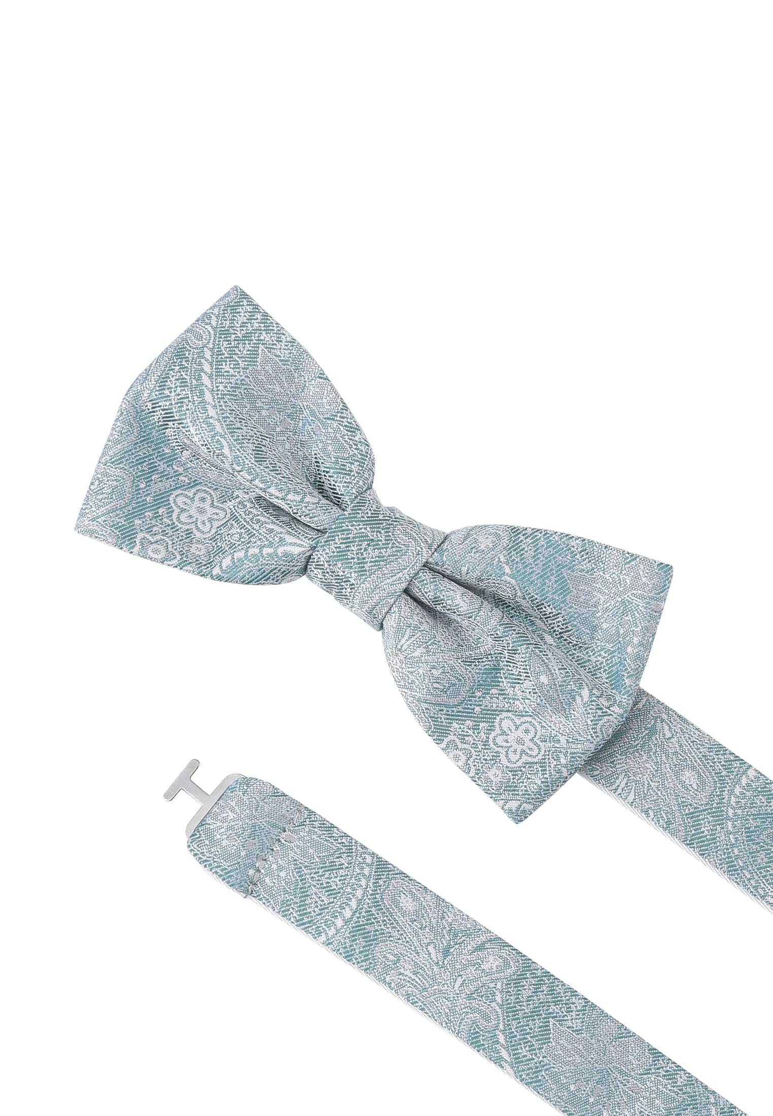 Fliege + Tuch Paisley - 100% Seide - Petrol