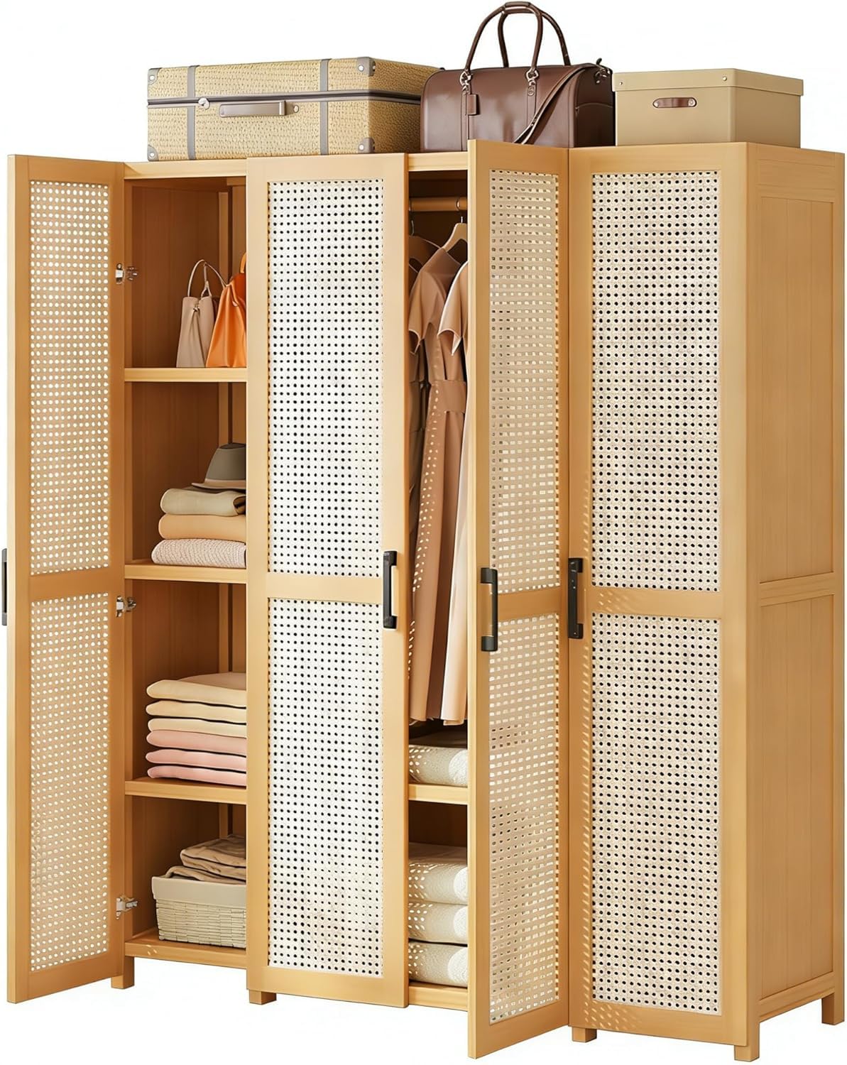 Amazon｜TUIYIDUO ワードローブ 扉付き クローゼット 幅 120cm 奥行