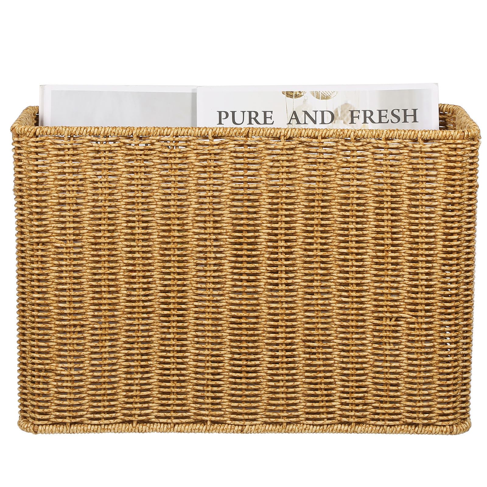 Panier de rangement tressé contre le désordre en plastique résistant