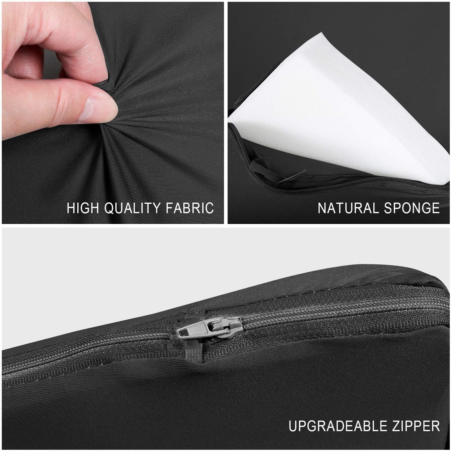 Extra Large Square Foam Ball Pit for Toddler, 47"x47"x14" Soft Ball Pit Poool with Removable Cover, Indoor Memory Sponge Ball Playpen Without Balls - Black