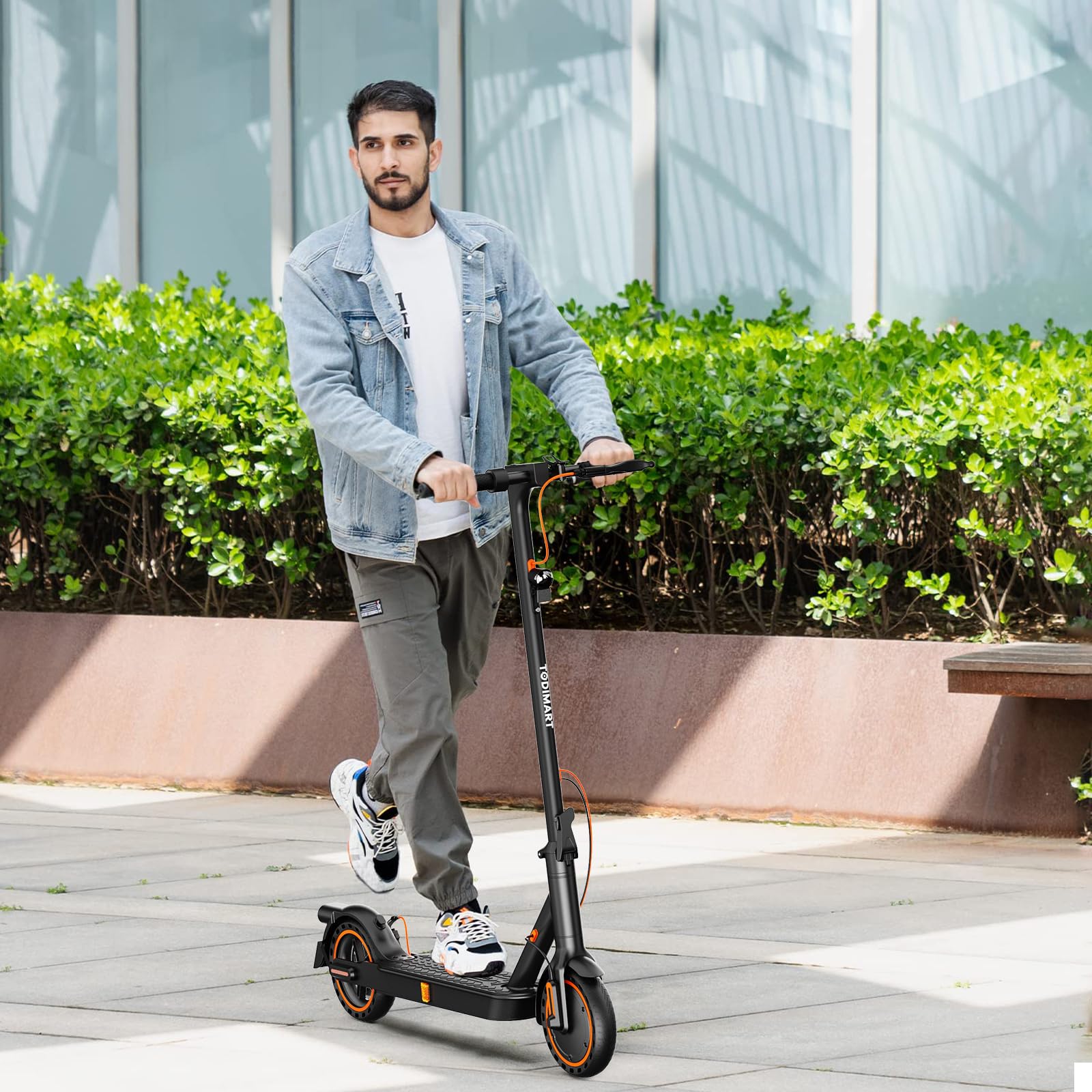 TODIMART E Scooter Roller mit Straßenzulassung mit APP, 30-35km Reichweite, 350/500W Motor, 8,5 Zoll Wabenreifen, Duales Bremssystem E Roller