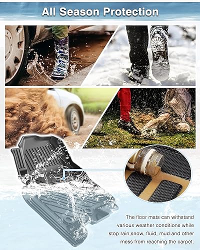 Miniatura 6 de Mixsuper Liner Alfombrillas para Nissan Frontier Crew Cab 2022-2024 con 2 fila de almacenamiento debajo del asiento, forros para todo tipo de clima,