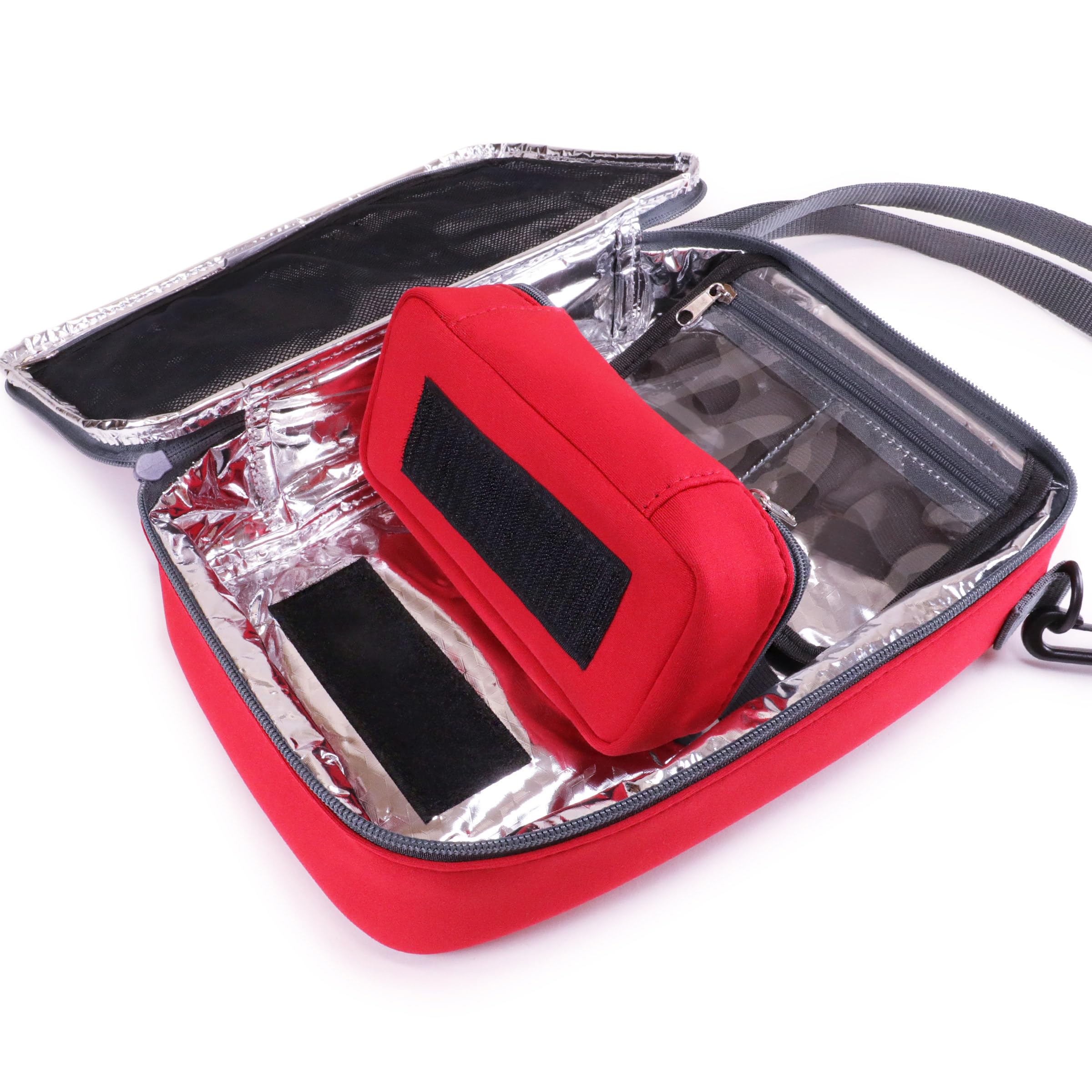 USA GEAR Custodia da Viaggio per Medicinali per Forniture - Custodia Isolata per Medicinali con Tracolla, per Riporre Flaconi di Medicinali, Insulina, EpiPen, Flaconi di Pillole e Altro (Solo Borsa)