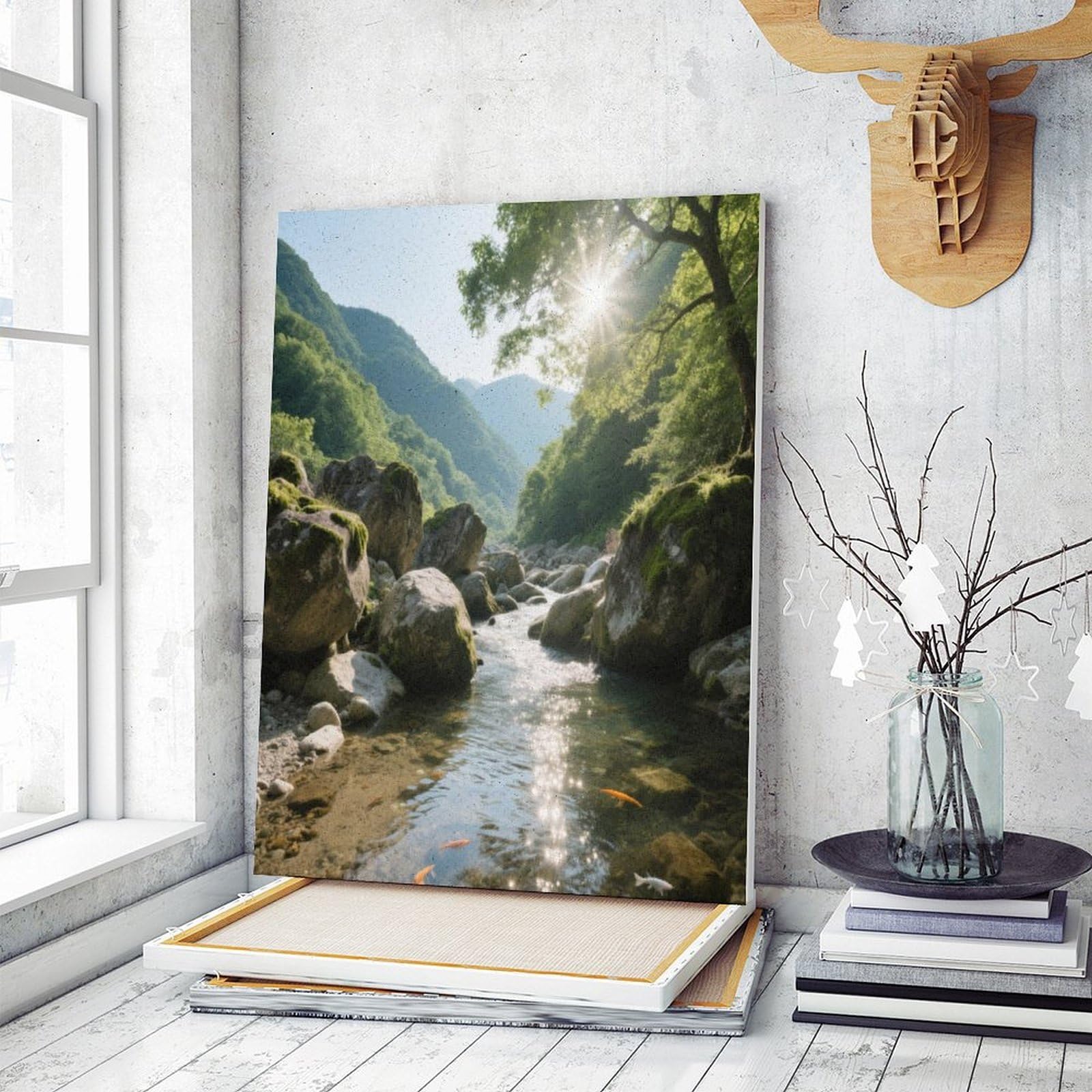 KOAYUBFC Malen nach Zahlen für Erwachsene, Anfänger, Erwachsene, Malen-nach-Zahlen-Kits auf Leinwand, Acryl-Ölfarben, Gemälde mit Pinseln als Geschenk, Wanddekoration für Zuhause, Wanddekoration