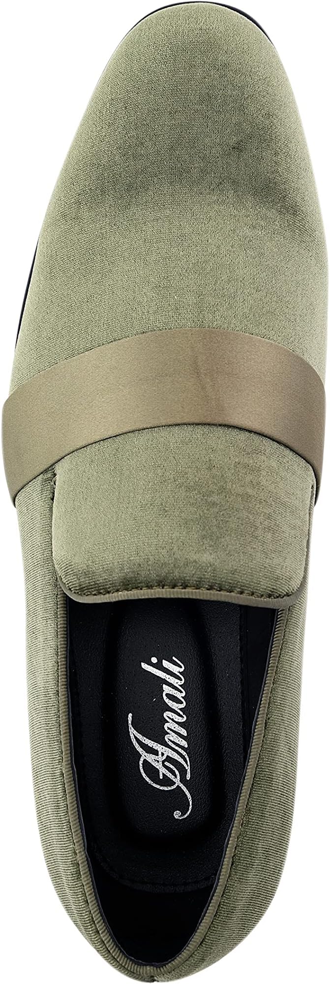 Amali King - Men's Slippers - Mens Loafers - Designer Shoes for Men - Tuxedo Shoes - Velvet Loafers Men - Embossed Paisley Pattern, Satin Band and Trim