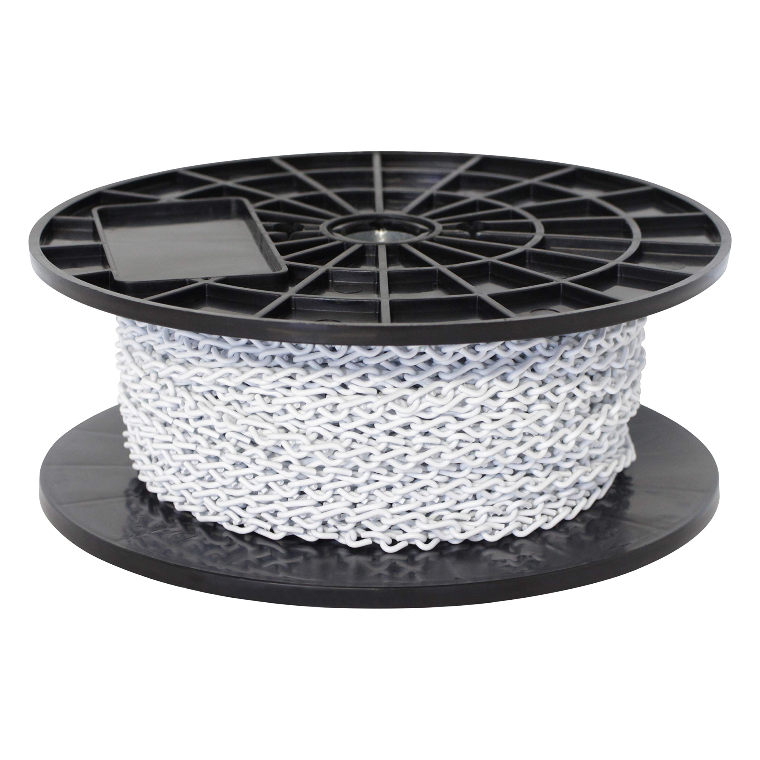 RCH Hardware CH-S51-16-WHT-164 Steel Basket Chain, White (164 Foot Reel)