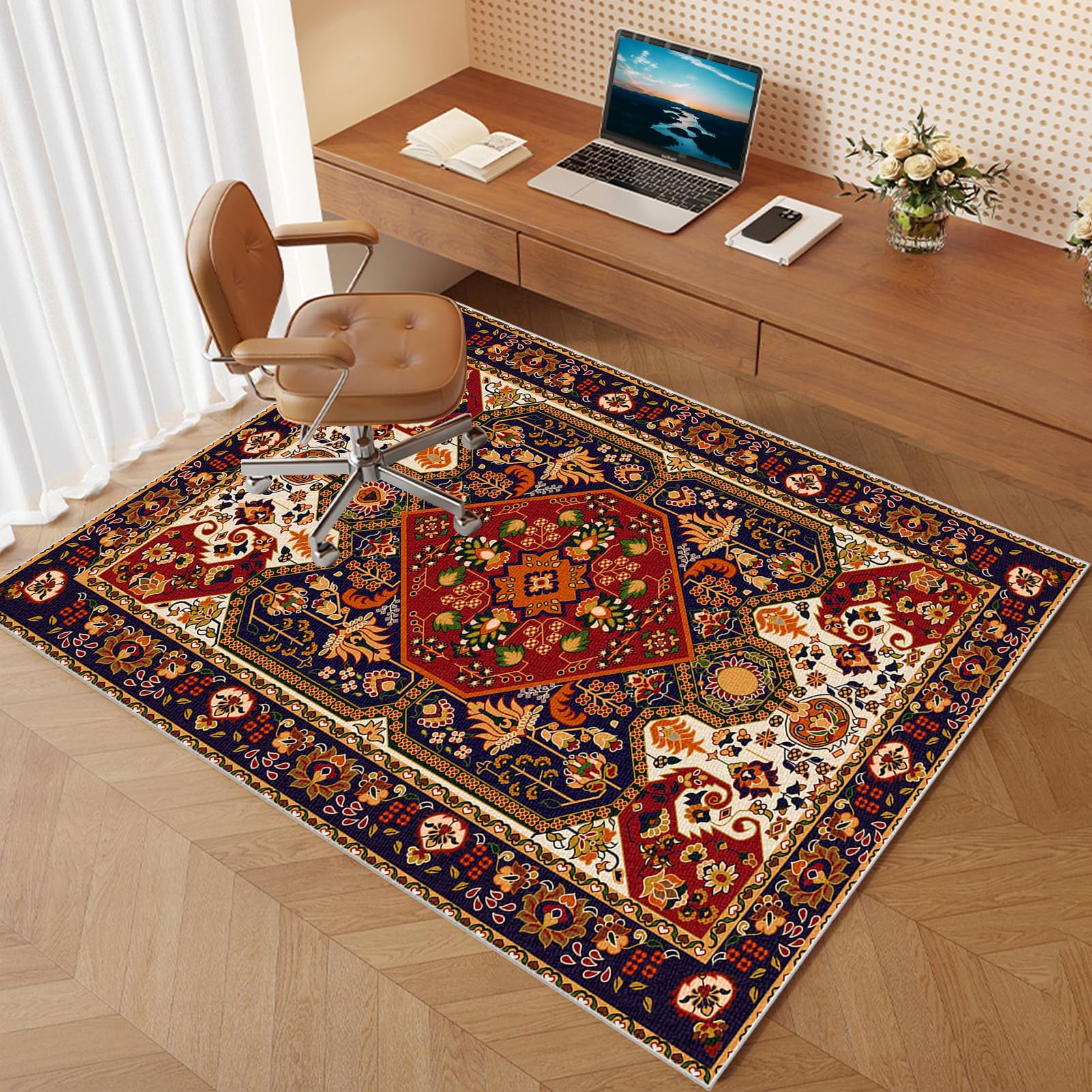 Chair Mat for Carpet Floors Rectangle Office Computer Floor Mat for Carpet Rolling Chairs Gaming Rug Home Large Anti-Slip Floor Protectors Mat Large Protectors floors Gaming Chair Mat 200 x 230 cm โ image 1