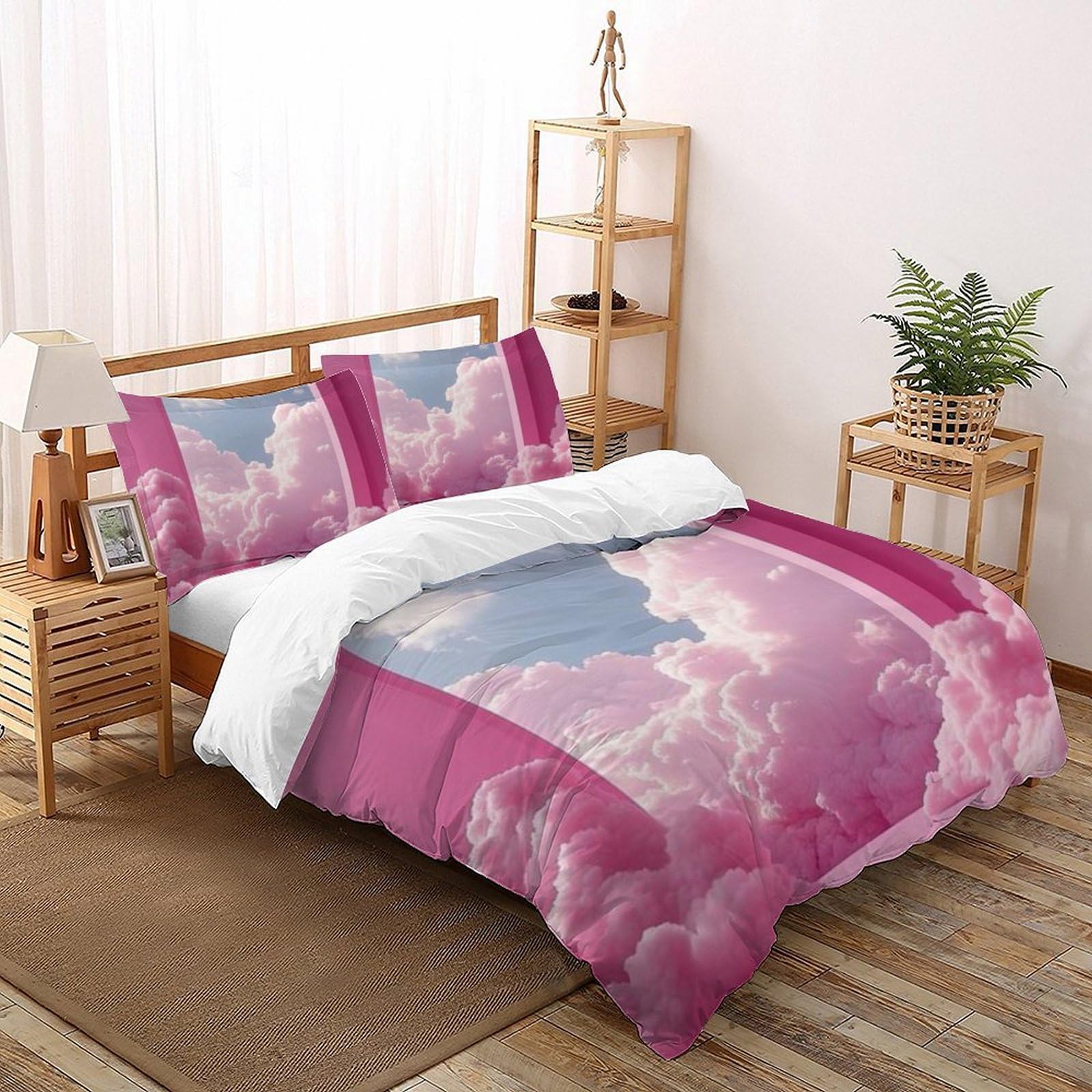 Housse de couette super king 260x220 imprimé 3d sculpture avec taies