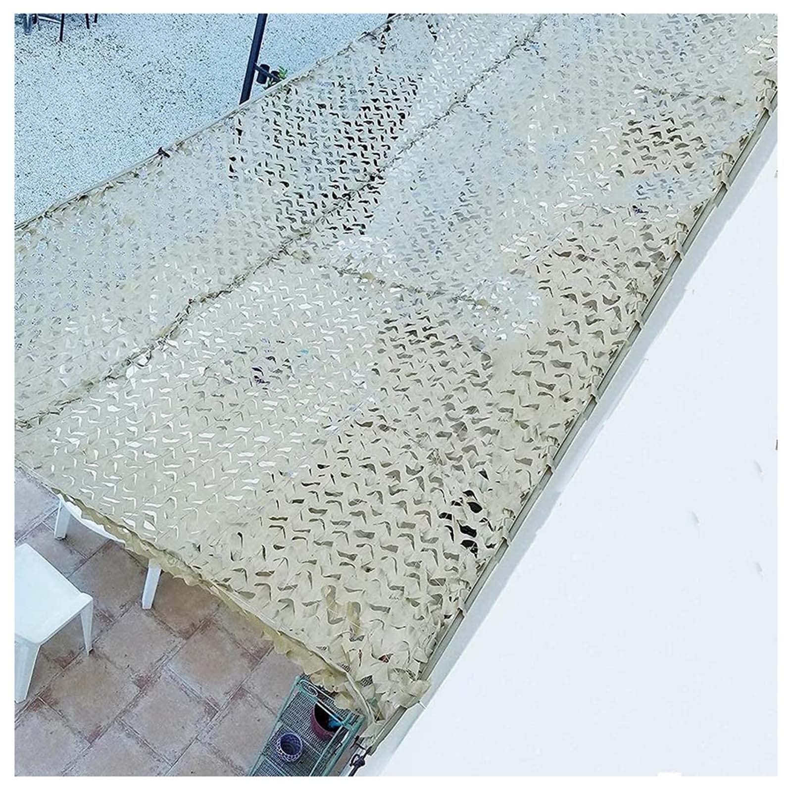 Red De Camuflaje Reforzada Militar,Red De Sombra Beige,Malla De Camuflaje Caza,Para Acampar,Decoración,Cubierta De Coche,Anti-ultravioleta/Antienvejecimiento Red De Camuflaje,Beige-3x4m(9.8*13.1ft)