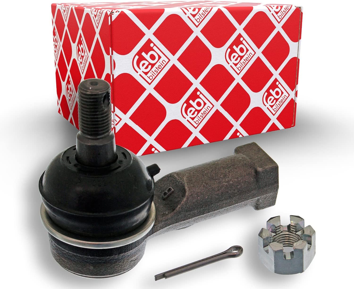 febi bilstein 41300 tie rod end with castle nut and split-pin (front axle both sides) - Pack of 1