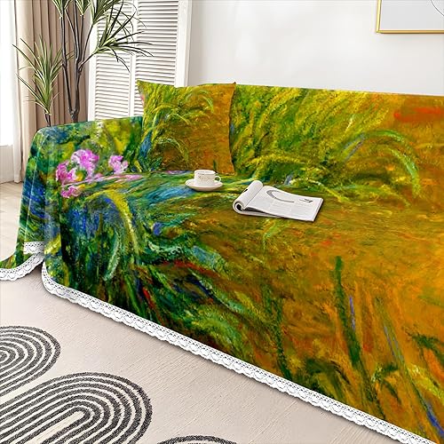 Vista 17 de Funda de sofá con estampado de margaritas, fundas de sofá resistentes a las manchas, protector universal de muebles