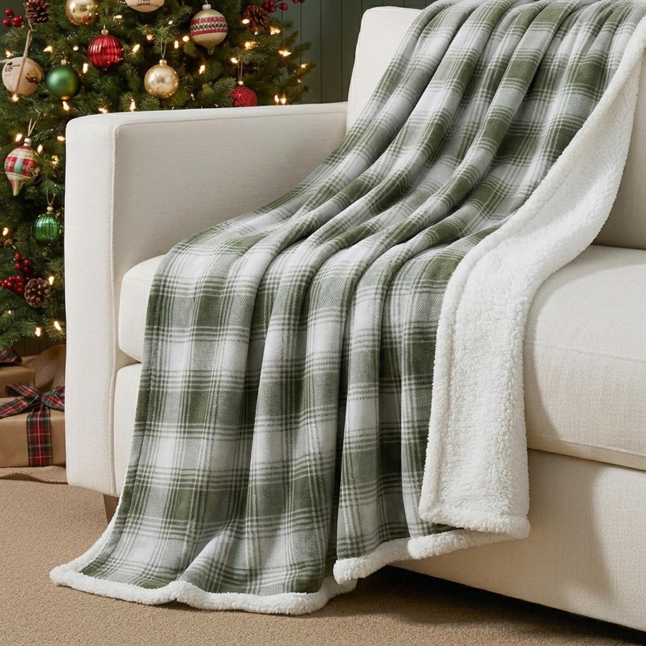 Sherpa Throw Blanket Close Up