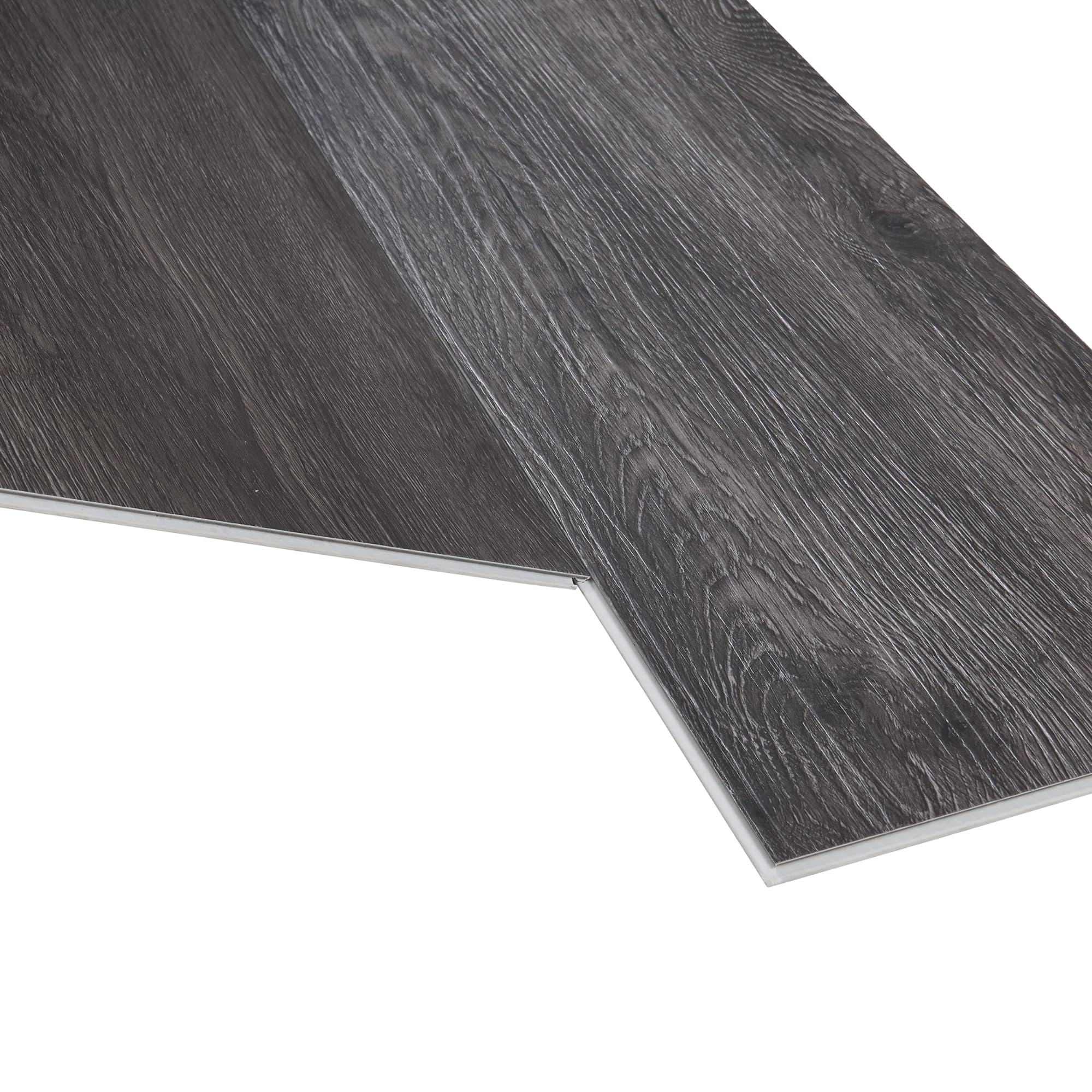 NEU.HOLZ Set 10 Listoni di Pavimento SPC a Incastro Click Effetto Legno Tavole da 122x18 cm con Copertura cca.2,2 m² Pavimentazione per Interni Casa Ufficio - Rovere Scuro