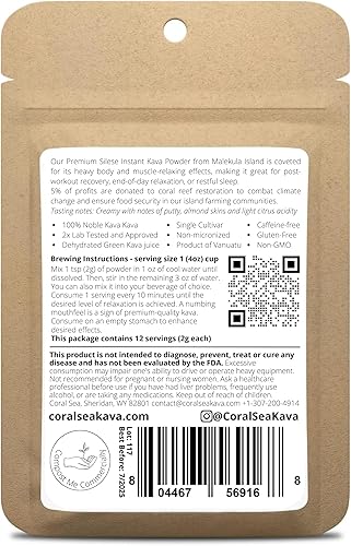 Miniatura 8 de Polvo de kava kava - Silese  Pesado y relajante  Alivio del estrés - tensión  No micronizado  Jugo de kava noble instantáneo deshidratado (sileso,