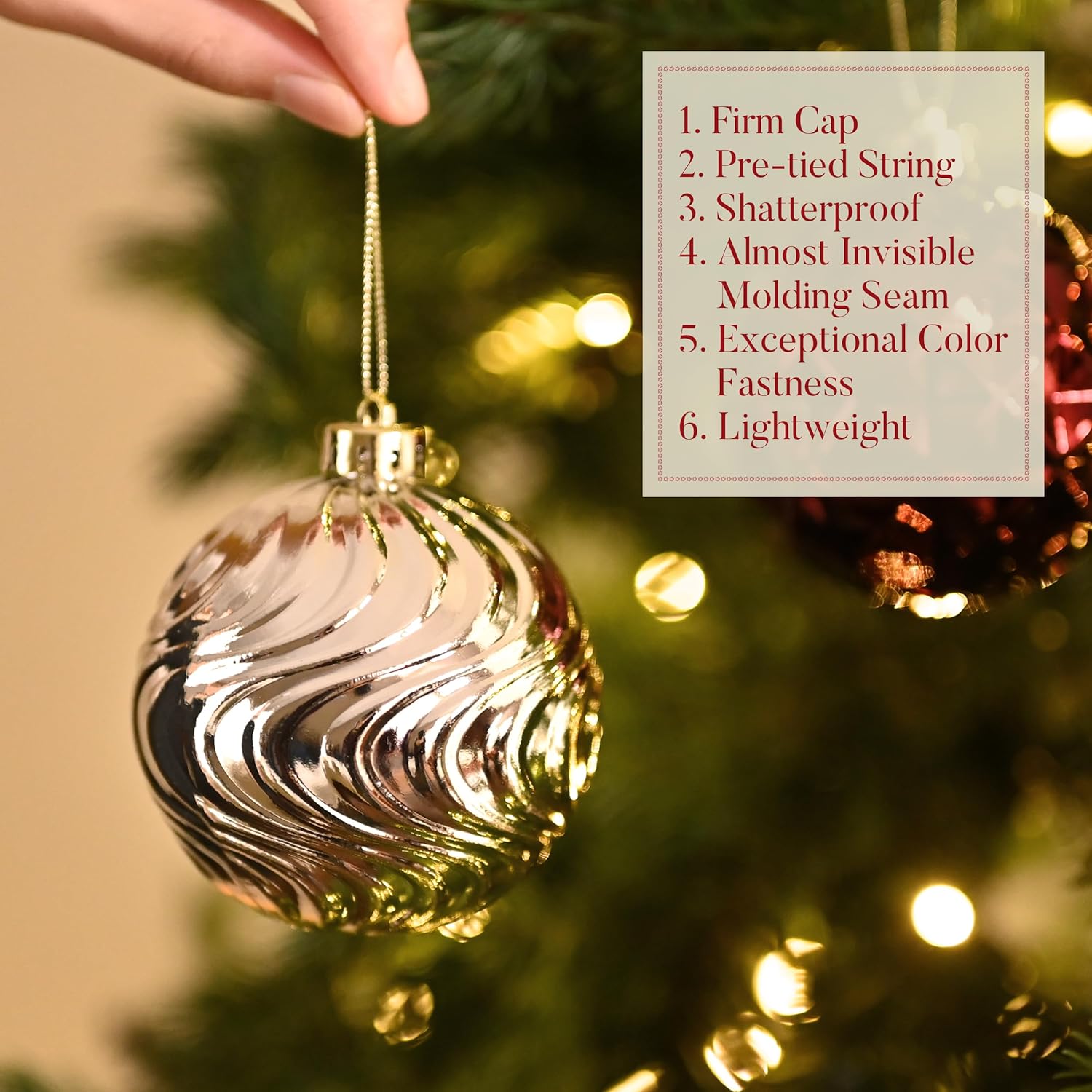 Valery Madelyn Christmas Tree Decorations Ornament Set for Fall Decor&Lighted Christmas Angel Tree Topper with Timer