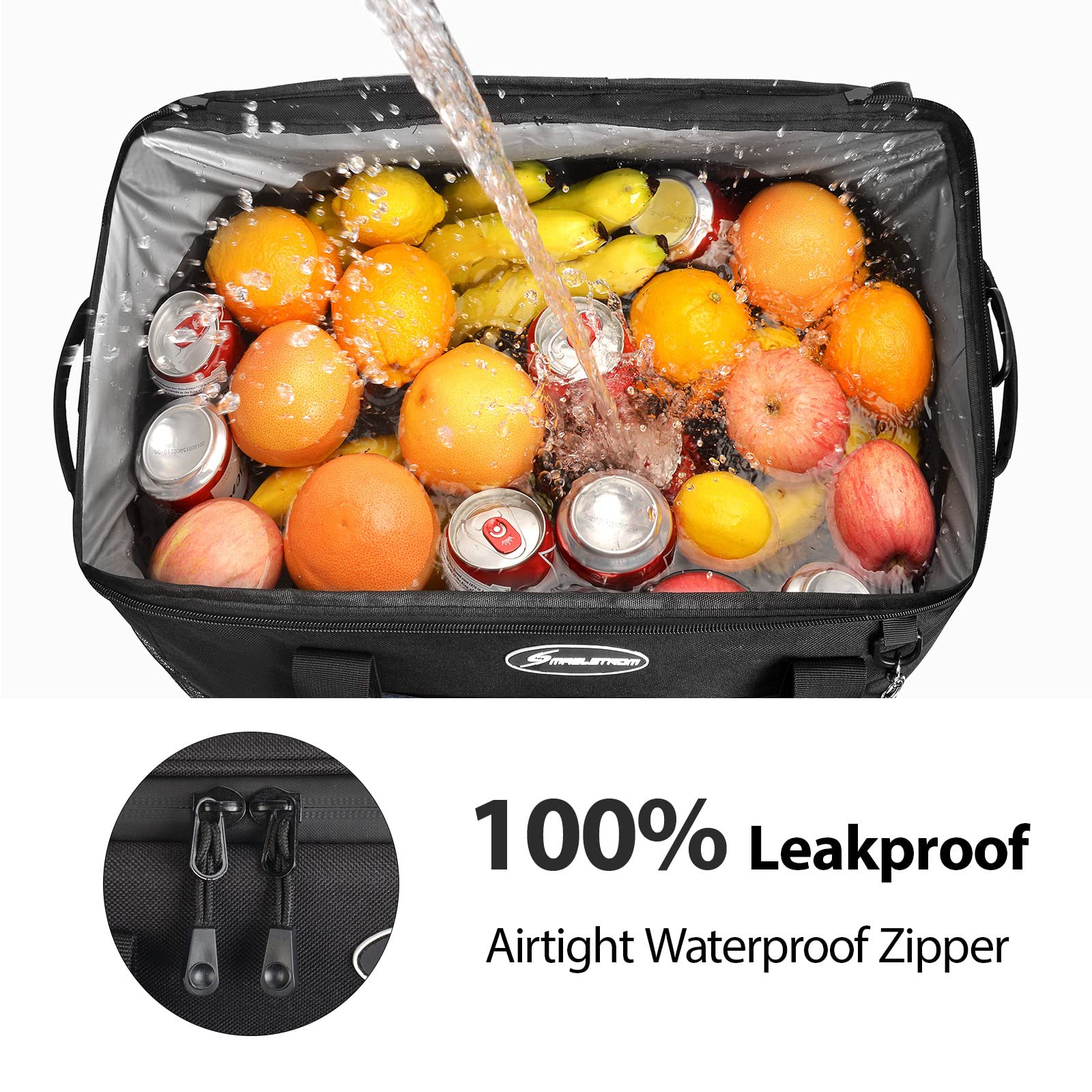 Maelstrom Ice Hollow - Borsa frigo pieghevole con lati morbidi, 60/75 lattine, extra large, isolata, a prova di perdite, portatile, per la spesa, il campeggio, il tailgating e i viaggi su strada