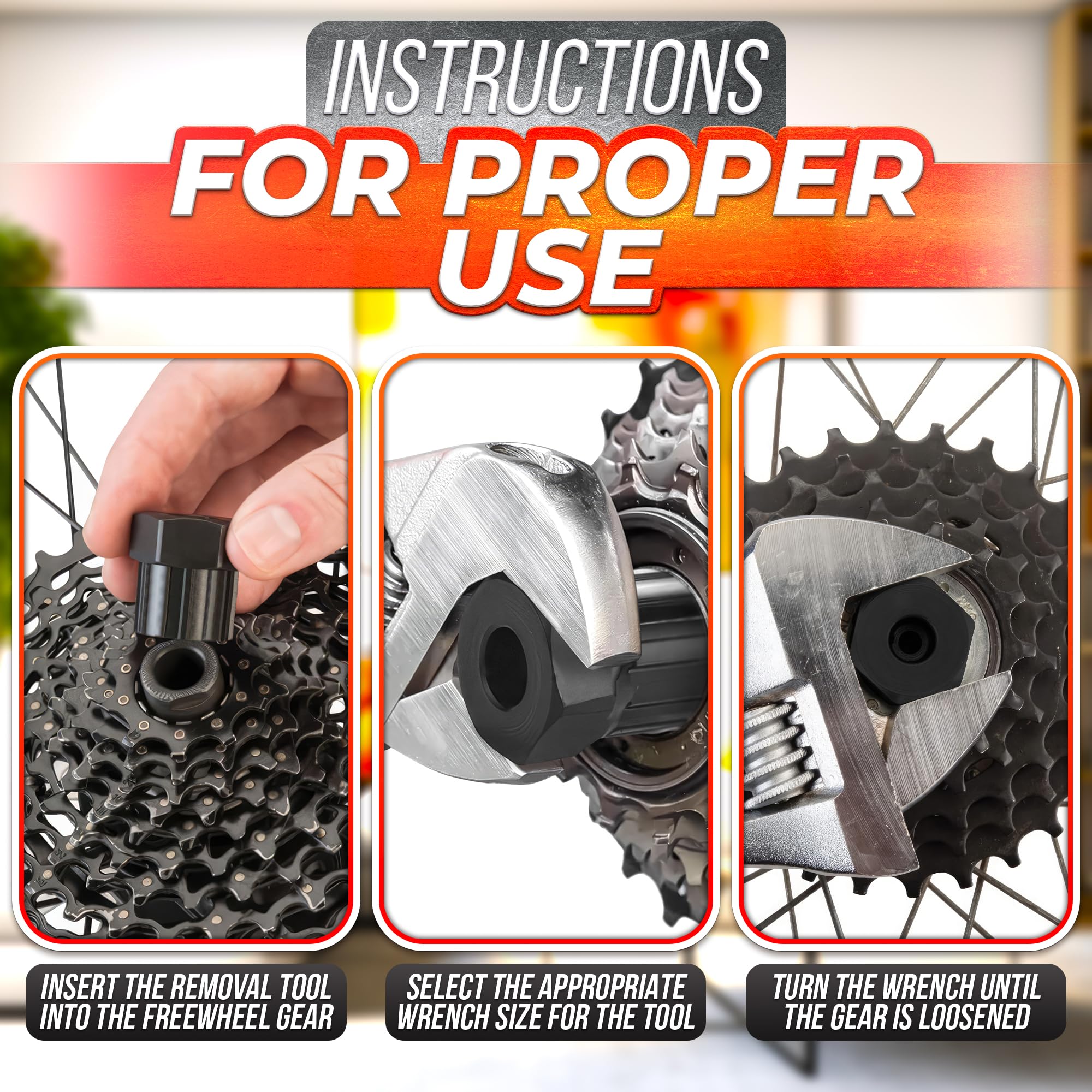 Bike Freewheel Removal Tool Bicycle Gear and Cassette Install