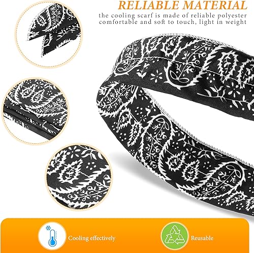 Miniatura 2 de SATINIOR 10 Pcs Cooling Neck Wraps Cooler Ice Wrap Scarf Bandanas Ice Cool Scarf for Women Men Hot Weather Summer Outdoor