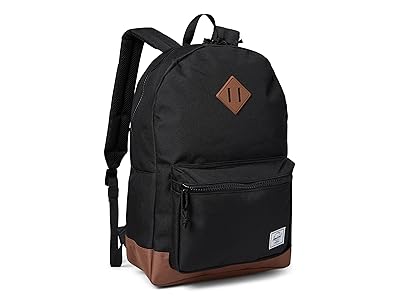 Herschel Supply Co. Kids Heritage Backpack (Big Kid) Backpack Bags Black/Saddle Brown, Polyester