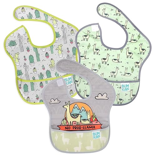 Miniatura 1 de Bumkins SuperBib - Babero para bebé, impermeable, lavable, resistente a las manchas y al olor, para niños de 6 a 24 meses.