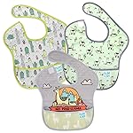 Bumkins Bibs for Girl or Boy, SuperBib Baby and Toddler for 6-24 Months, Essential Must Have for Eating, Feeding, Baby Led Weaning Supplies, Mess Saving Catch Food, 3-pk No Prob-Llama, Cactus, Llamas